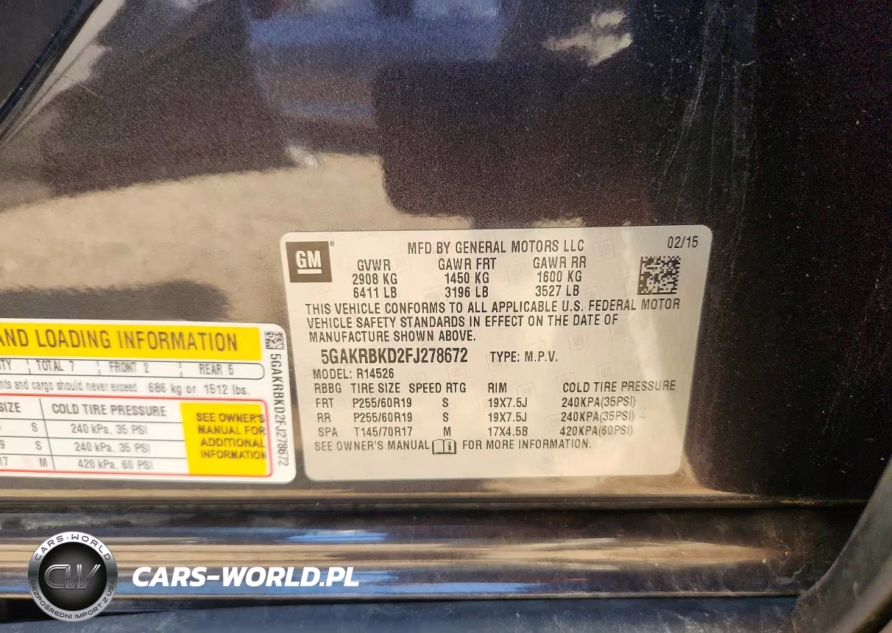 2015 Buick Enclave VIN:5GAKRBKD2FJ278672 - 13