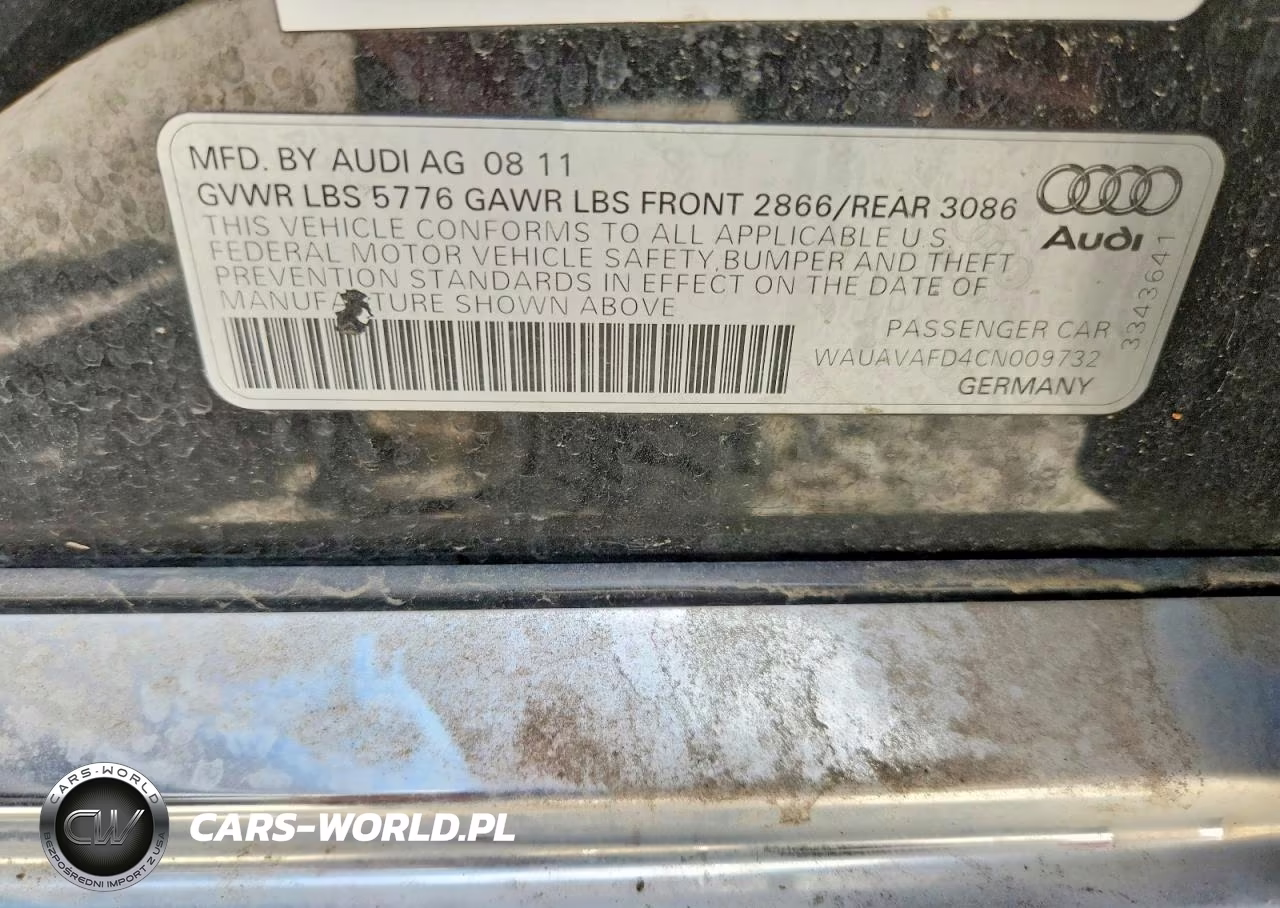 2012 Audi A8 Quattro VIN:WAUAVAFD4CN009732 - 12