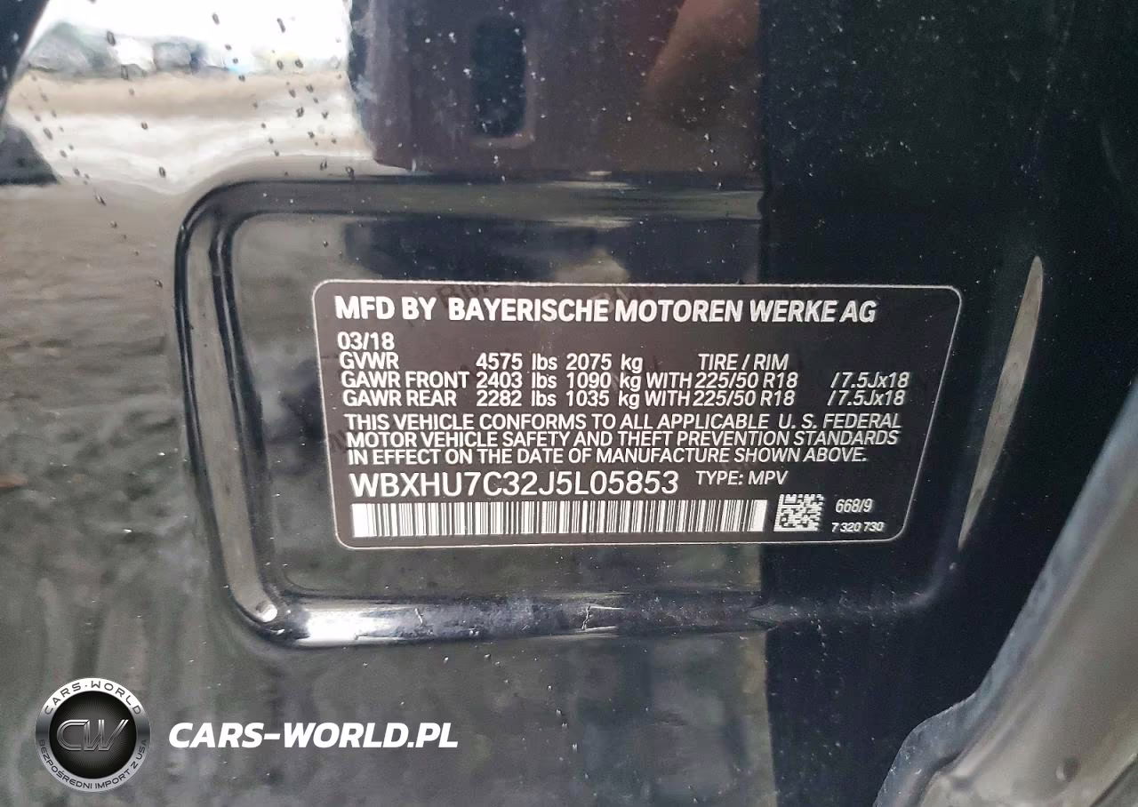 2018 BMW X1 Sdrive28I VIN:WBXHU7C32J5L05853 - 13