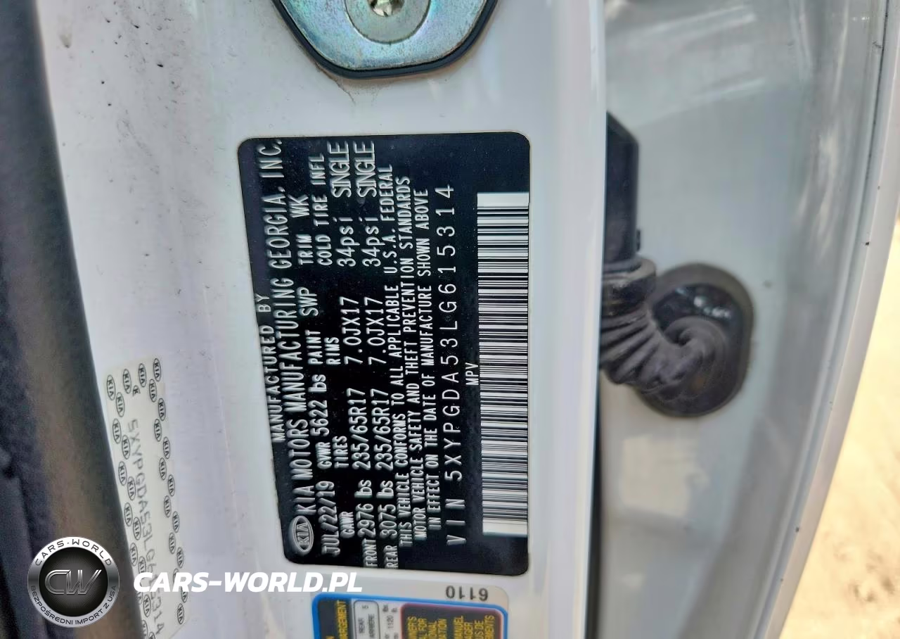 2020 Kia Sorento S VIN:5XYPGDA53LG615314 - 12