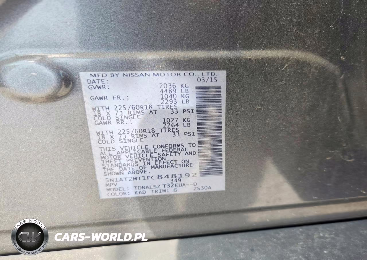 2015 Nissan Rogue Sl VIN:5N1AT2MT1FC848192 - 12