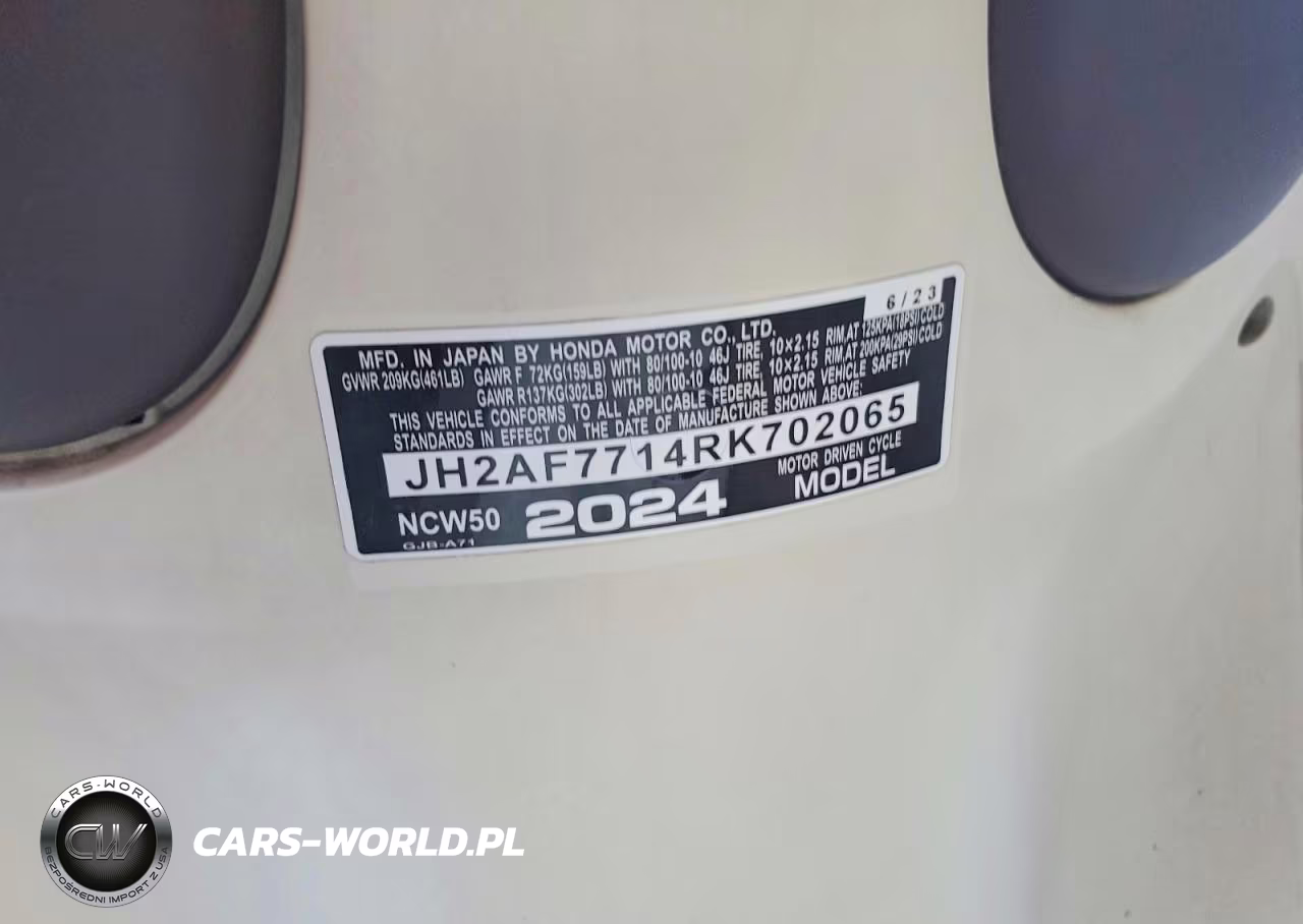 2024 Honda Ncw50 VIN:JH2AF7714RK702065 - 8