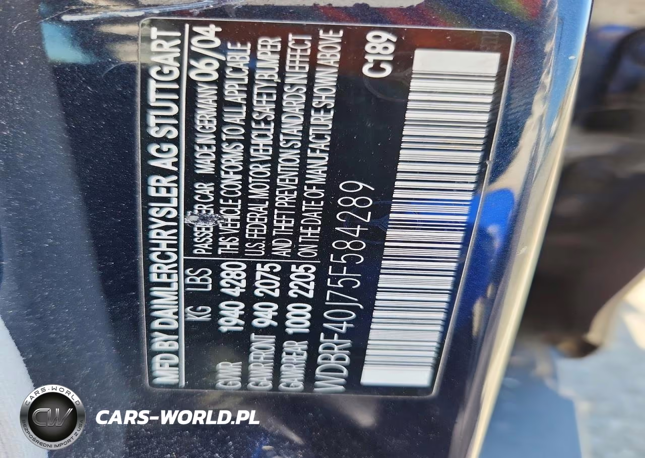 2005 Mercedes-Benz C 230K Sport Sedan VIN:WDBRF40J75F584289 - 13
