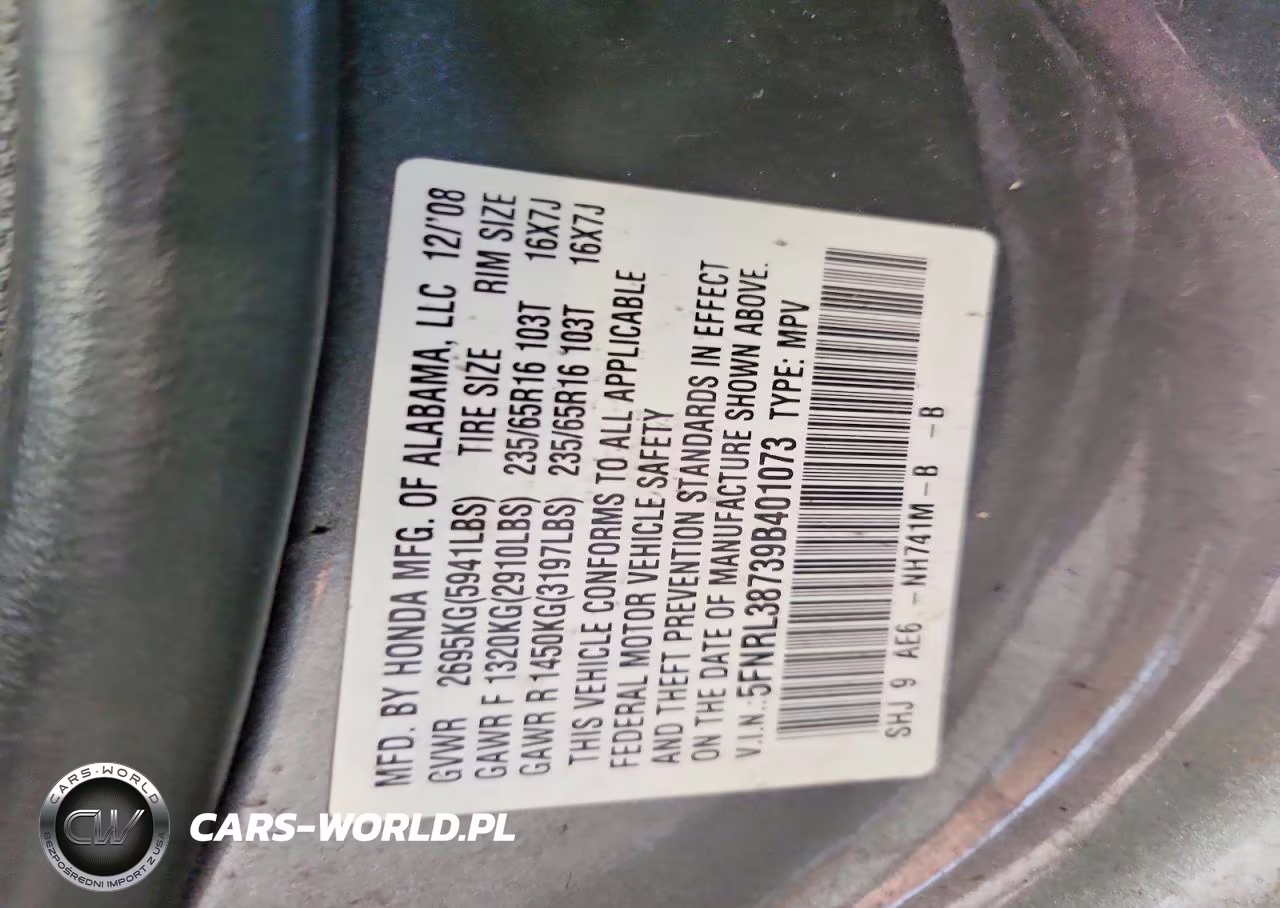 2009 Honda Odyssey Exl VIN:5FNRL38739B401073 - 13