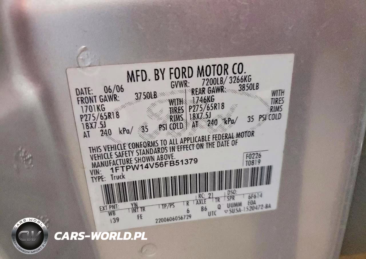 2006 Ford F150 Supercrew VIN:1FTPW14V56FB51379 - 12