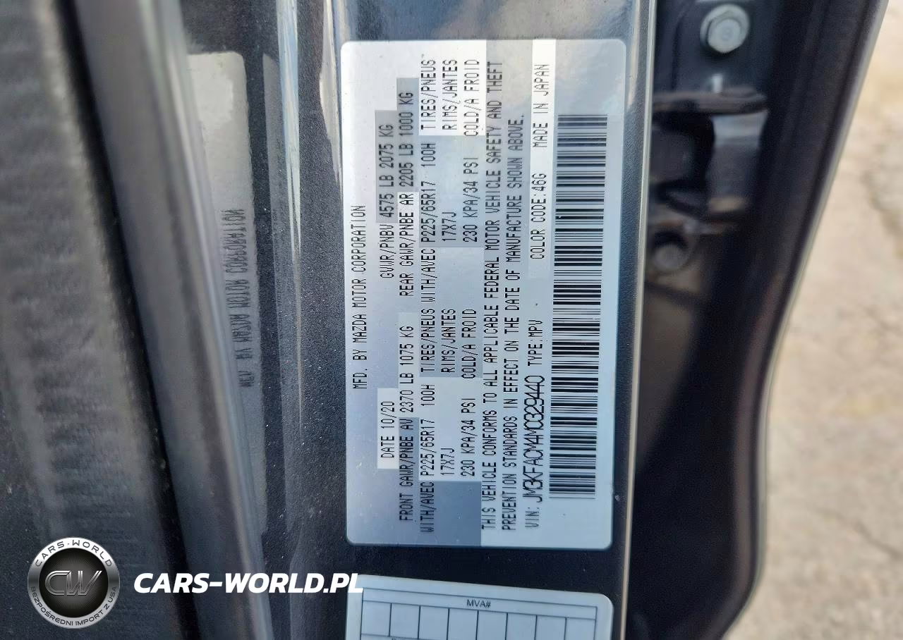 2021 Mazda Cx-5 Touring VIN:JM3KFACM4M0329440 - 12