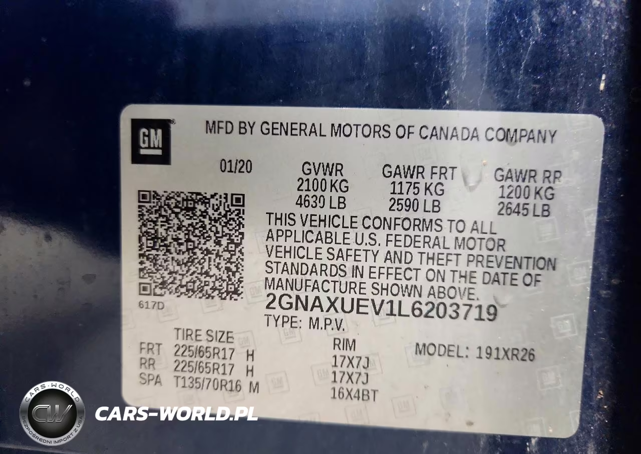 2020 Chevrolet Equinox Lt VIN:2GNAXUEV1L6203719 - 13