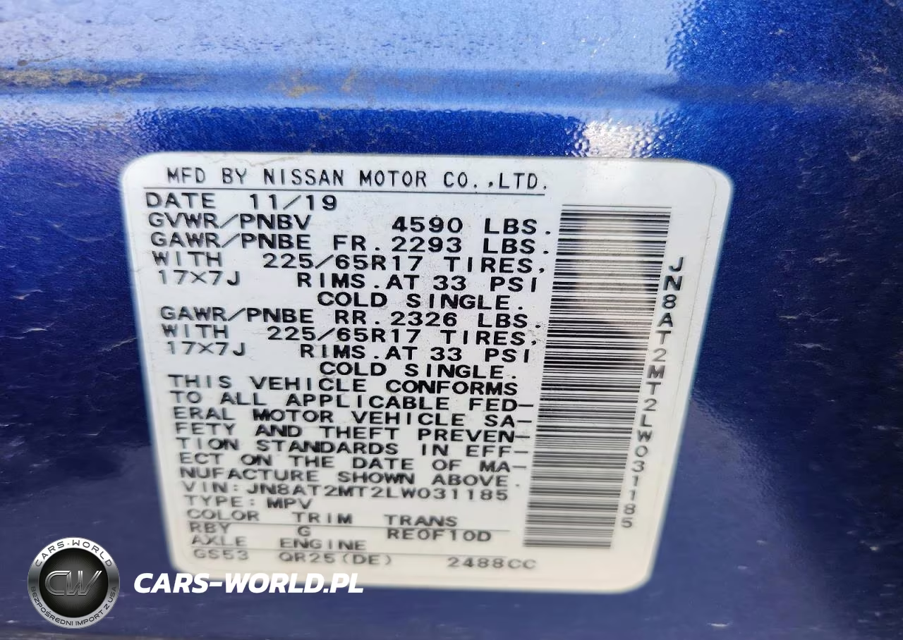 2020 Nissan Rogue Sv VIN:JN8AT2MT2LW031185 - 13