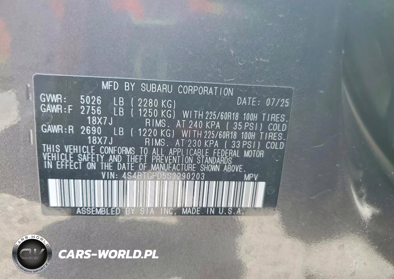 2025 Subaru Outback Touring VIN:4S4BTGPD5S3290203 - 13