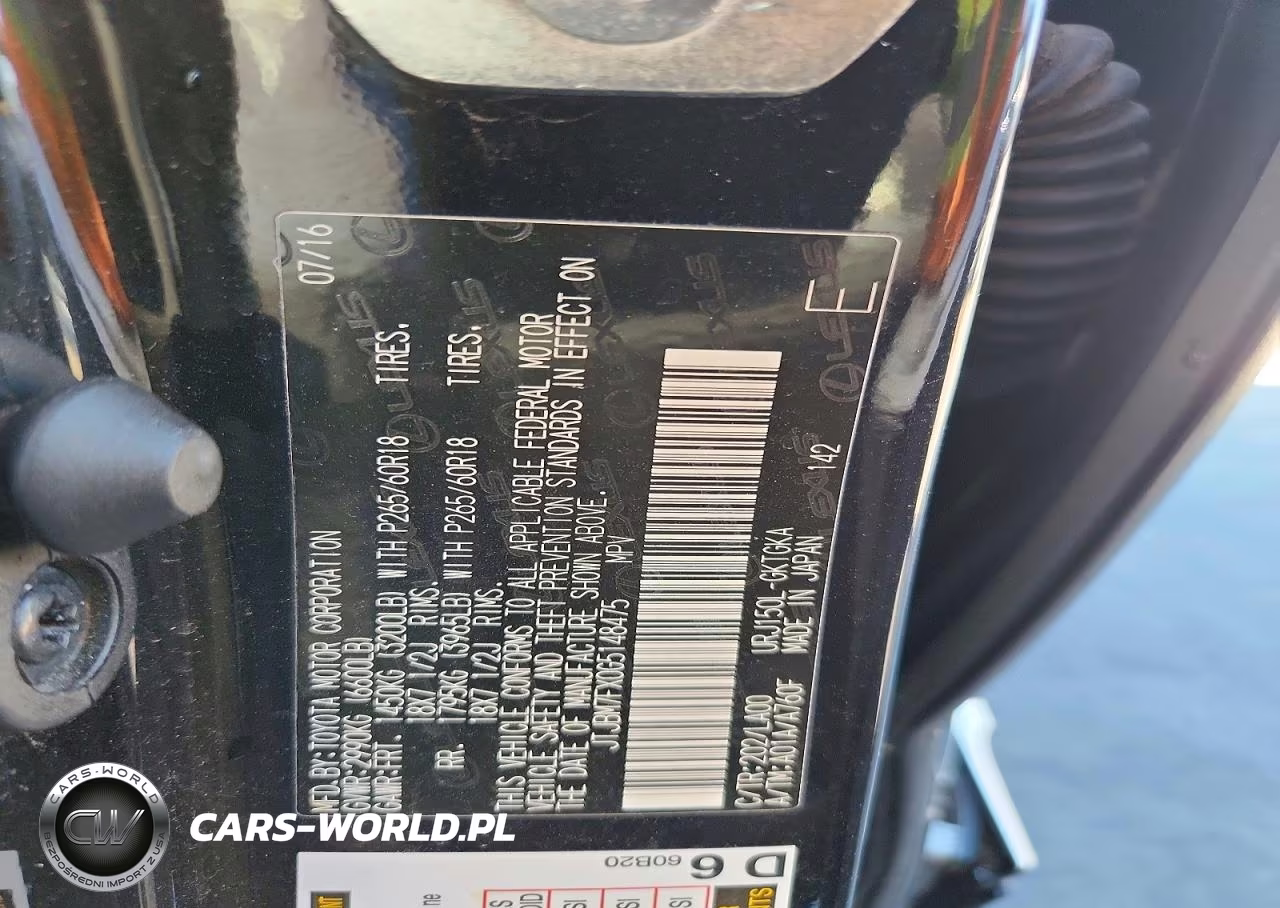 2016 Lexus Gx 460 VIN:JTJBM7FX0G5148475 - 13