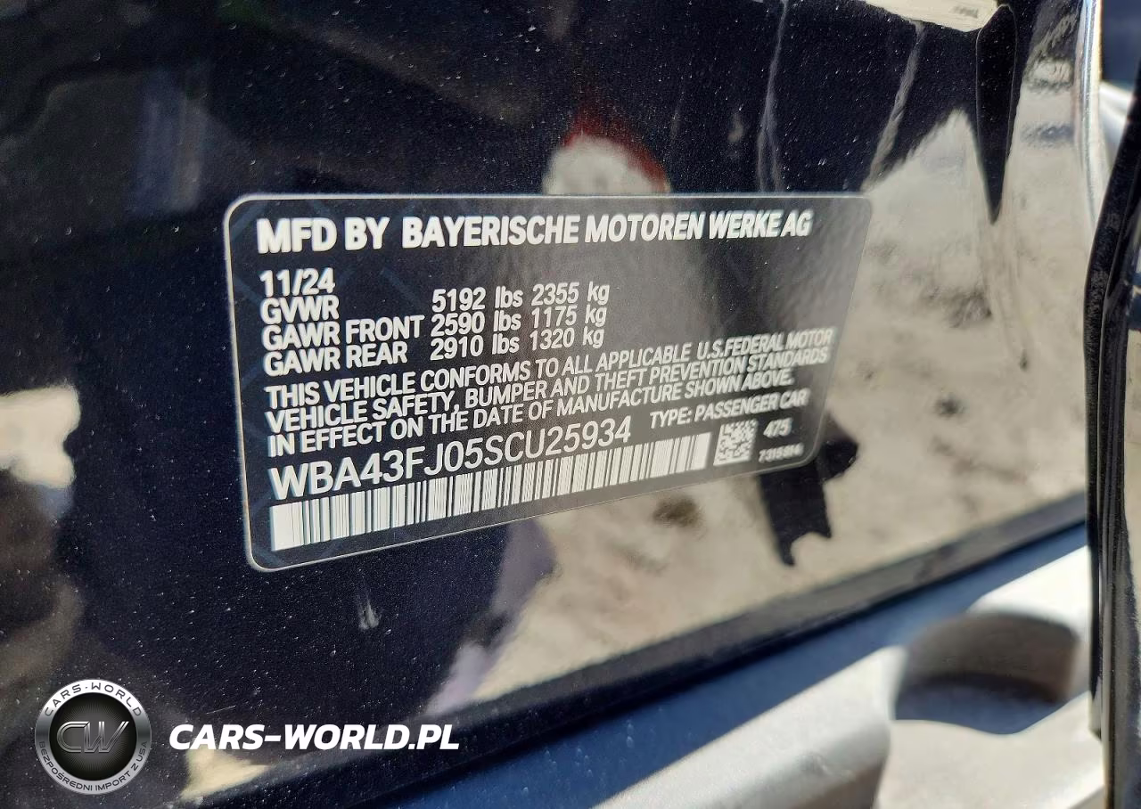 2025 BMW 530 I VIN:WBA43FJ05SCU25934 - 13