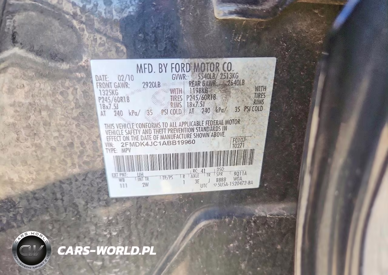 2010 Ford Edge Sel VIN:2FMDK4JC1ABB19960 - 13