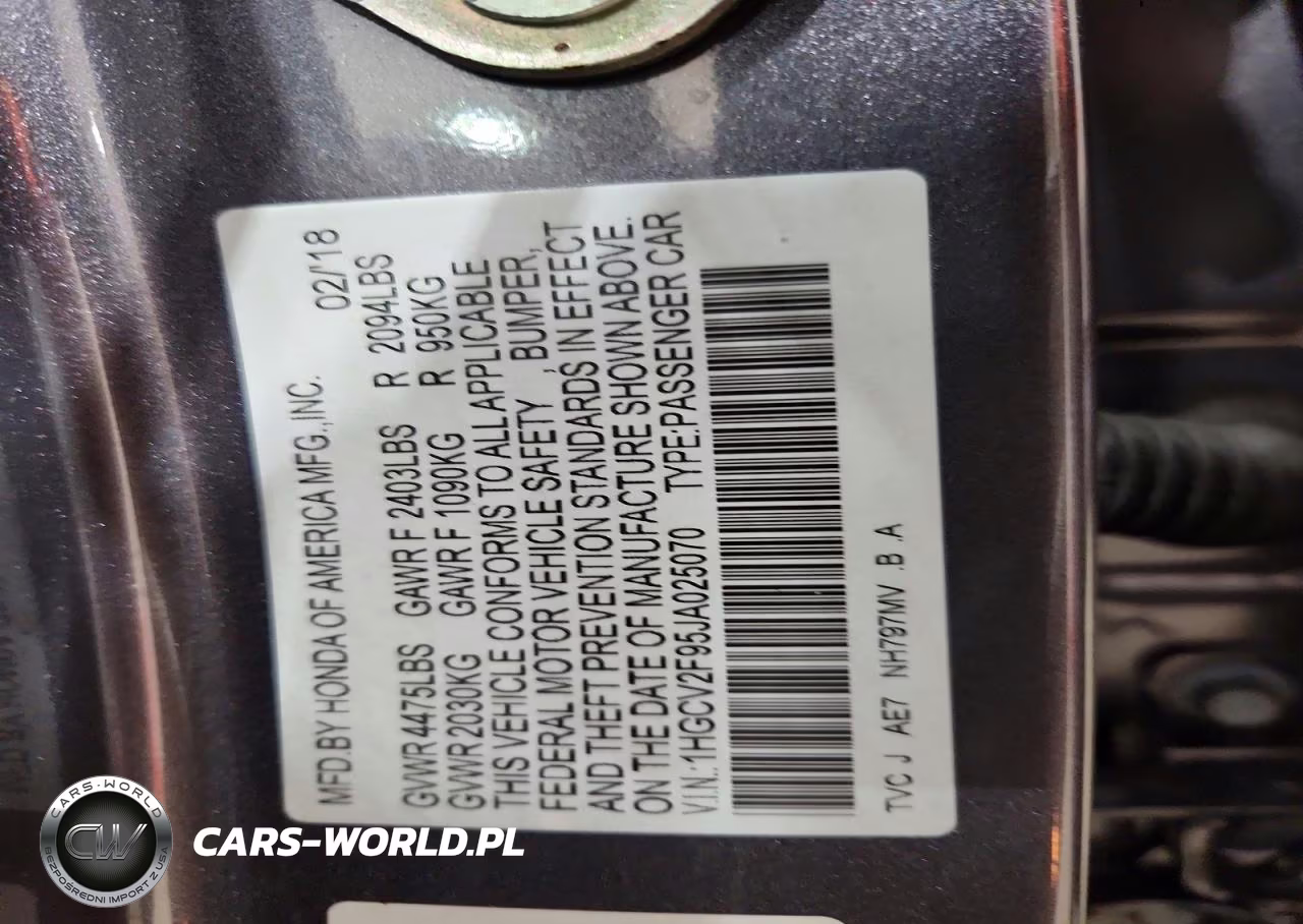 2018 Honda Accord Touring VIN:1HGCV2F95JA025070 - 13