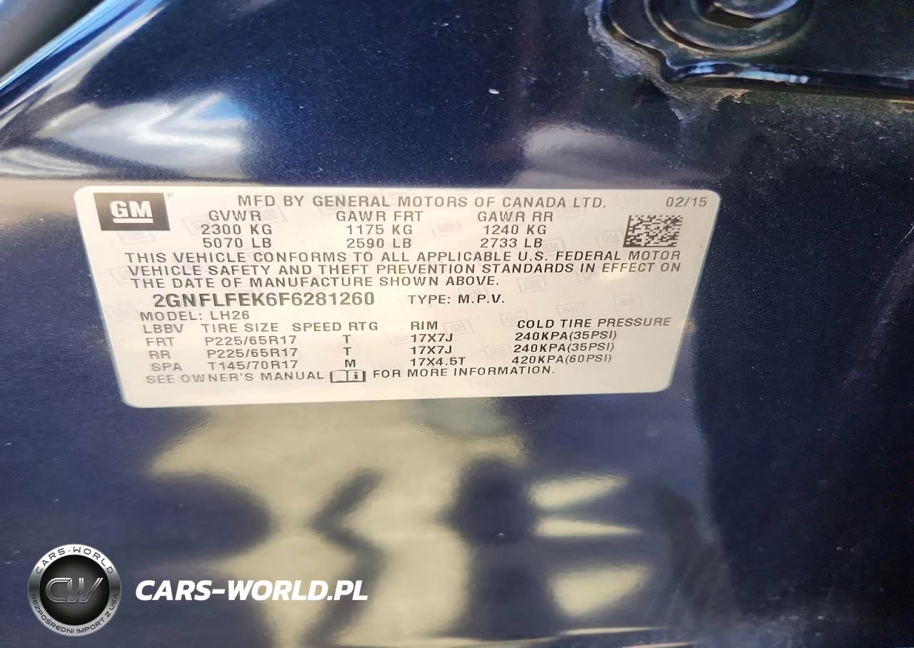 2015 Chevrolet Equinox Lt VIN:2GNFLFEK6F6281260 - 12