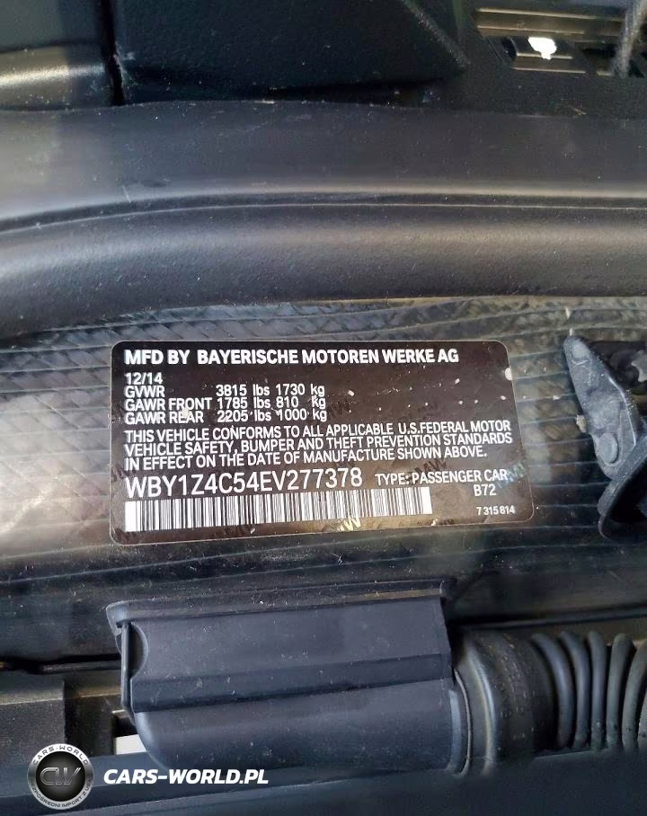 2014 BMW I3 Rex VIN:WBY1Z4C54EV277378 - 13