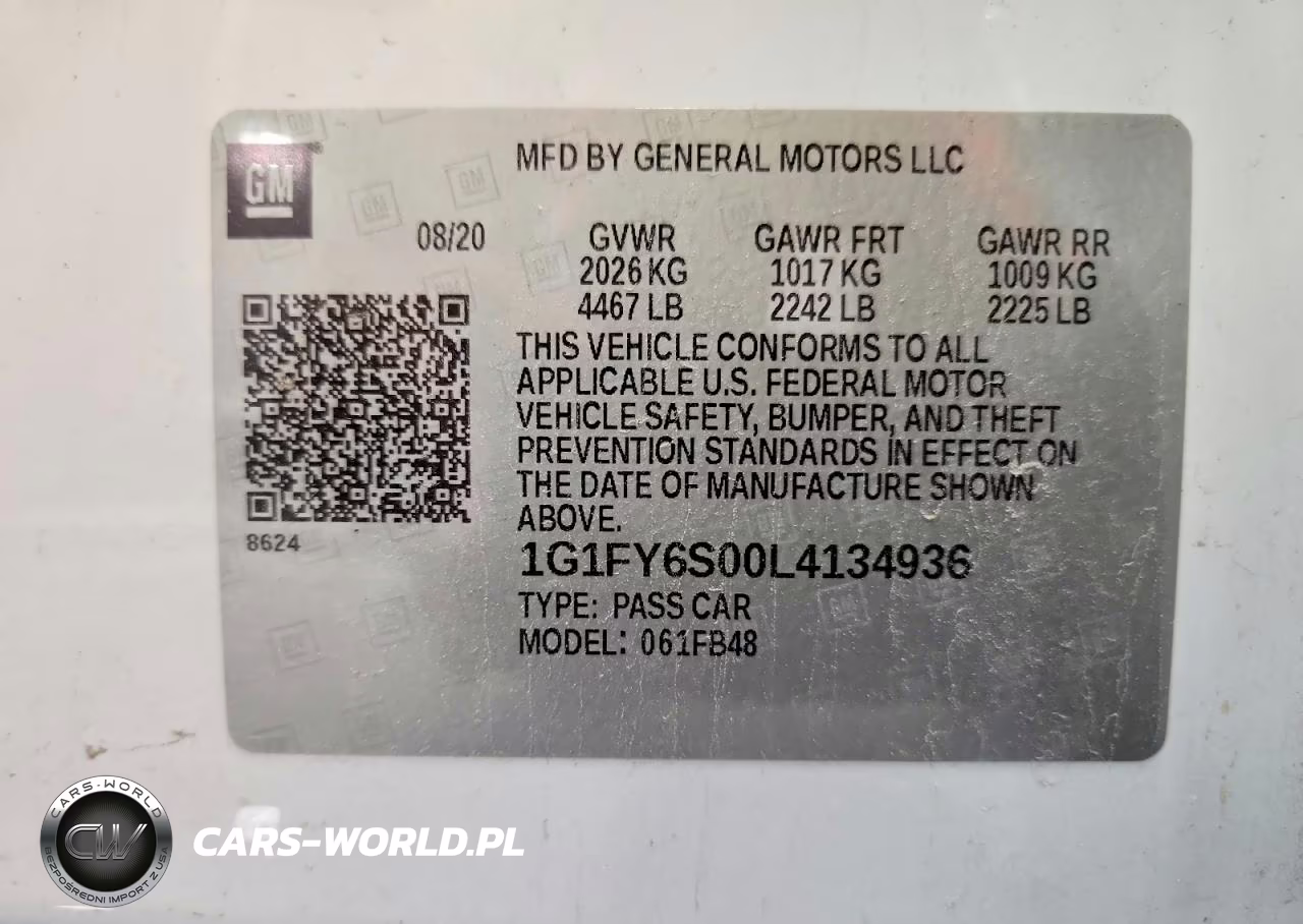 2020 Chevrolet Bolt Ev Lt VIN:1G1FY6S00L4134936 - 12