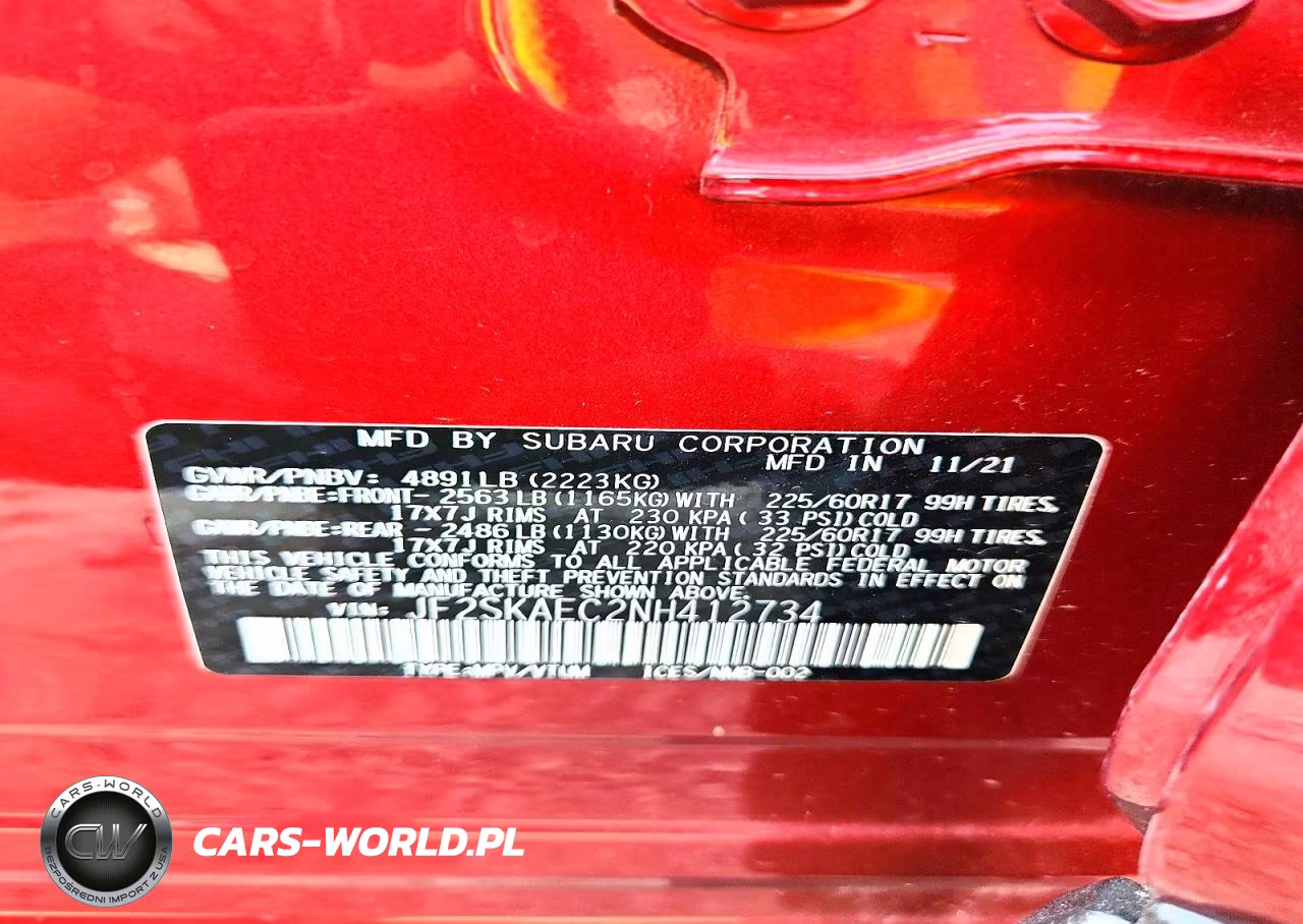 2022 Subaru Forester Premium VIN:JF2SKAEC2NH412734 - 14