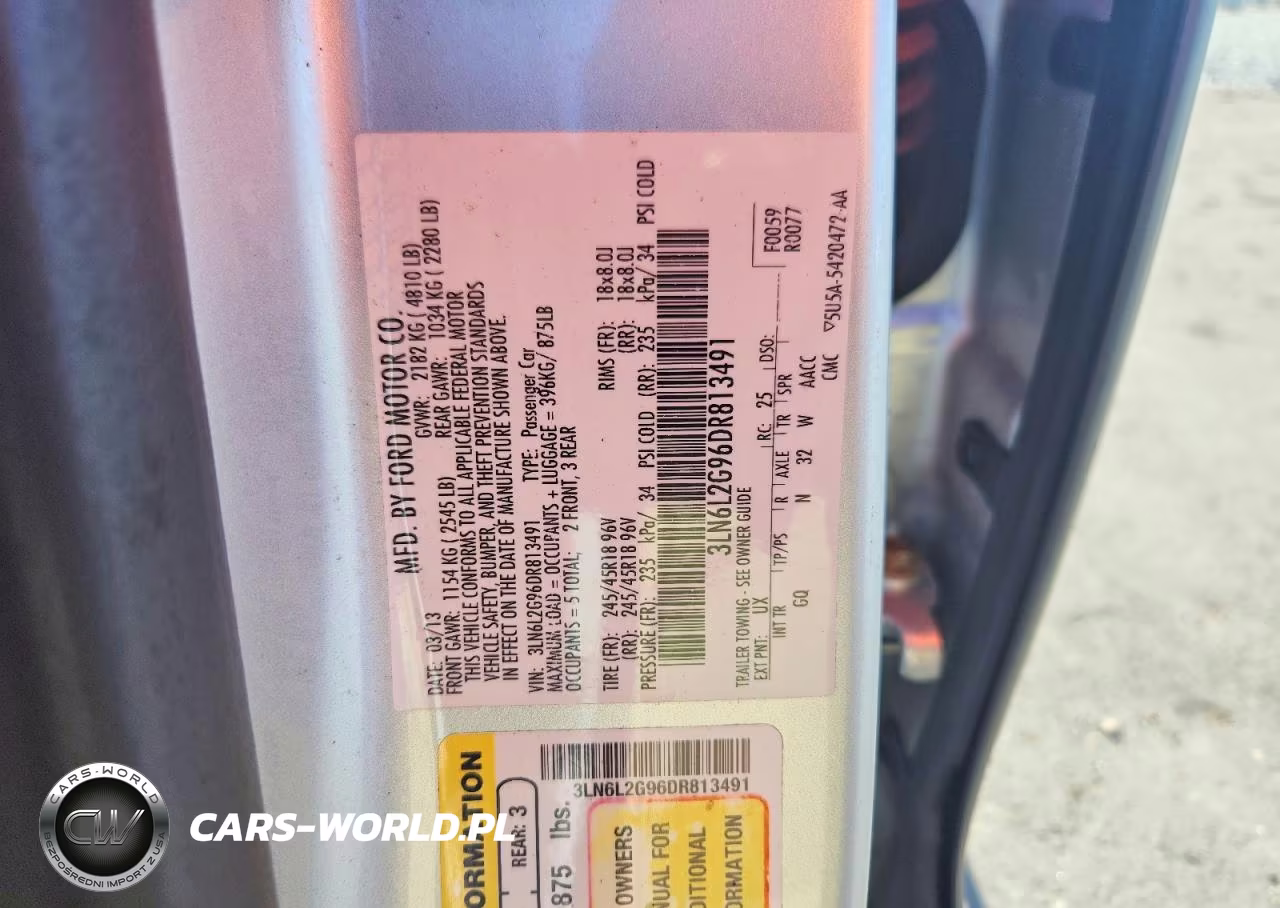 2013 Lincoln Mkz VIN:3LN6L2G96DR813491 - 12