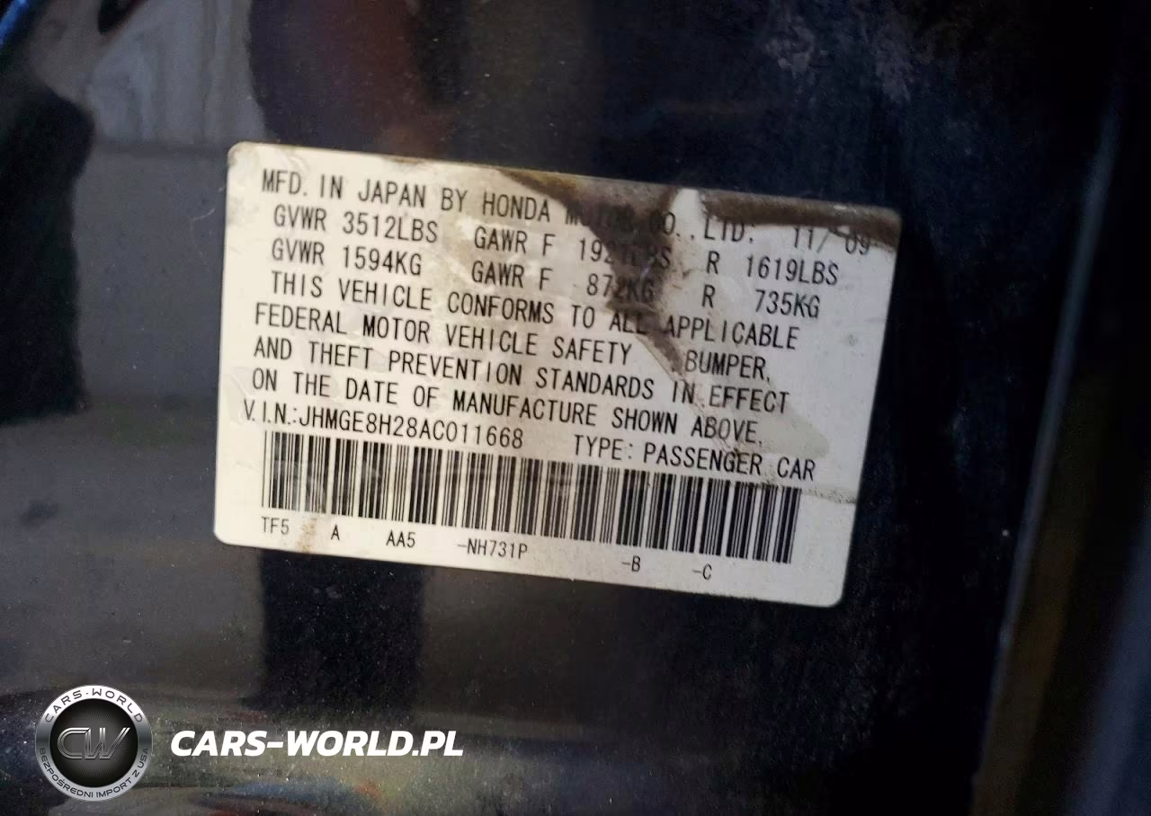 2010 Honda Fit VIN:JHMGE8H28AC011668 - 12