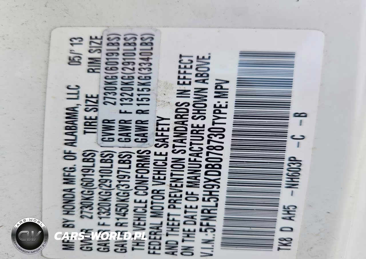 2013 Honda Odyssey Touring VIN:5FNRL5H9XDB078730 - 13