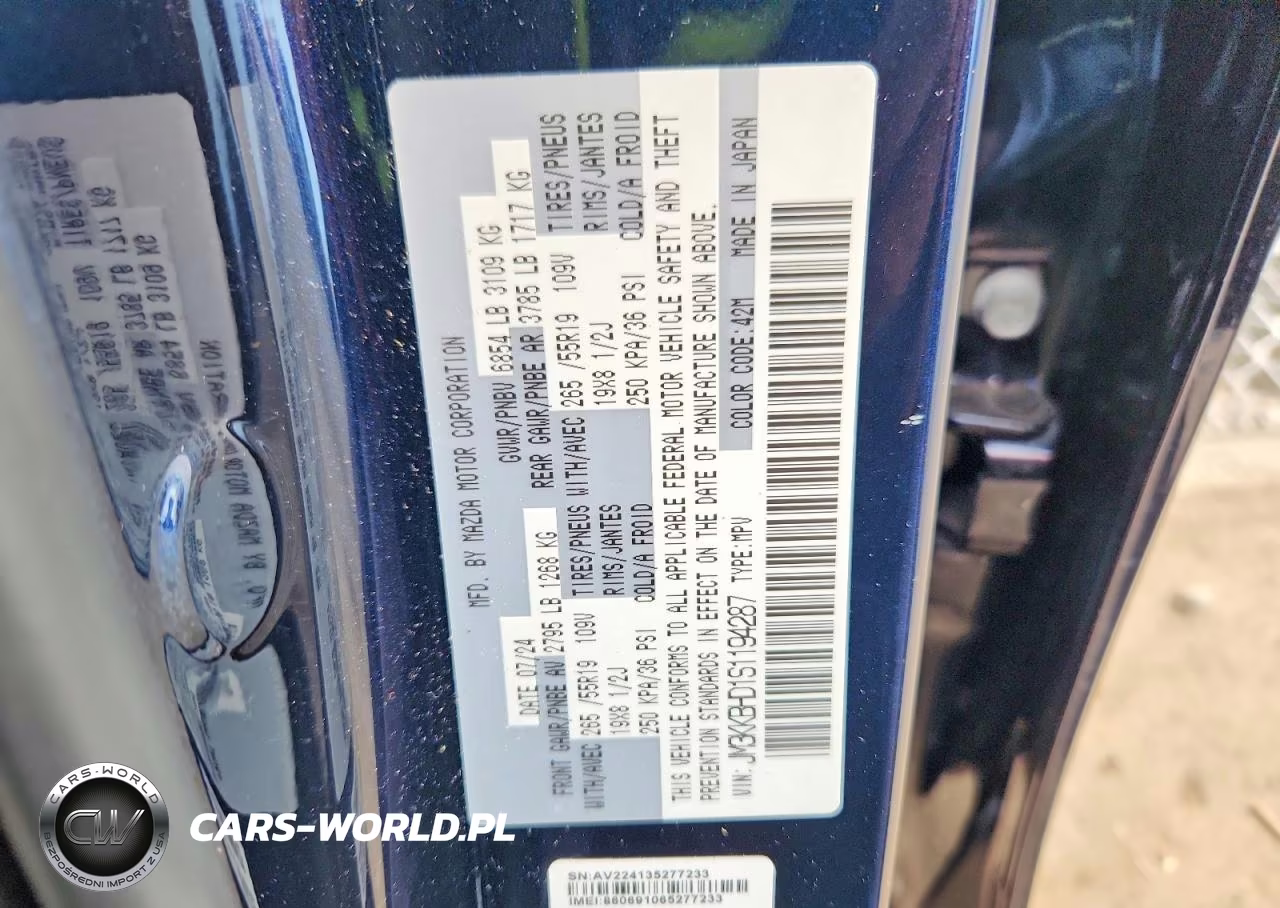 2025 Mazda Cx-90 Preferred VIN:JM3KKBHD1S1194287 - 14