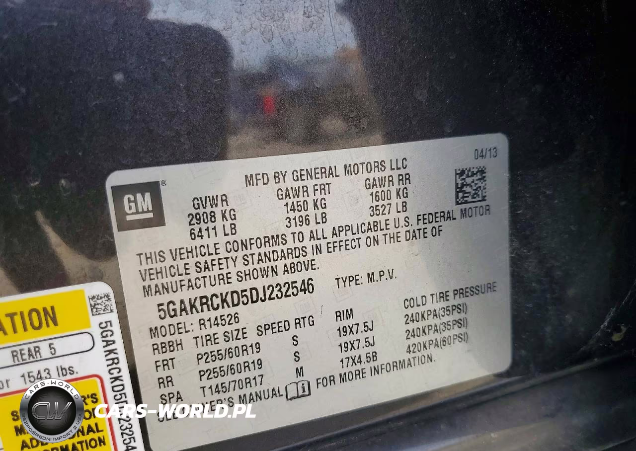 2013 Buick Enclave VIN:5GAKRCKD5DJ232546 - 12