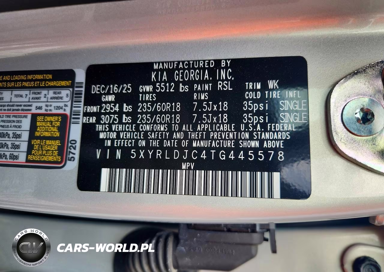 2026 Kia Sorento S VIN:5XYRLDJC4TG445578 - 12