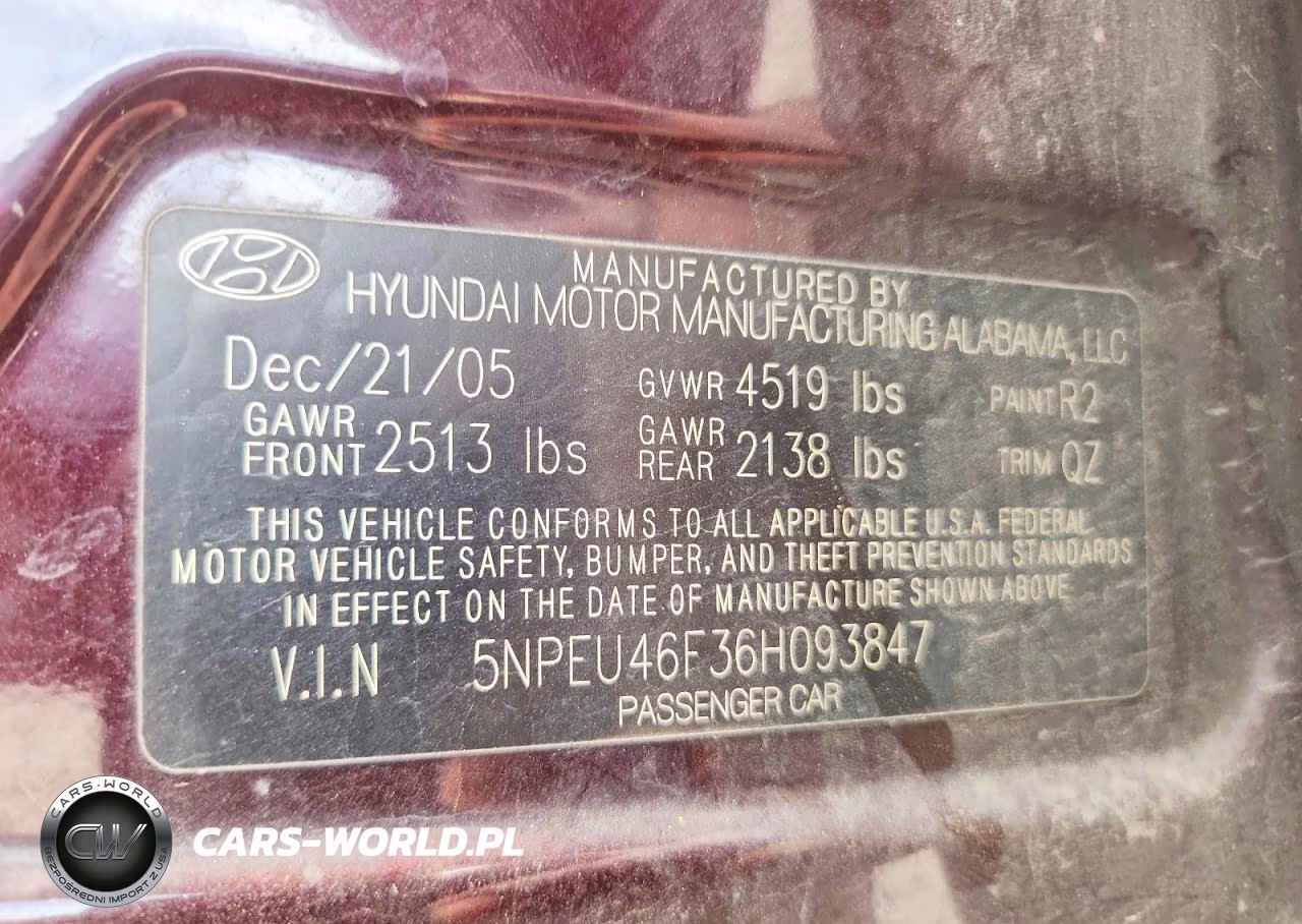 2006 Hyundai Sonata Gls V6 VIN:5NPEU46F36H093847 - 12