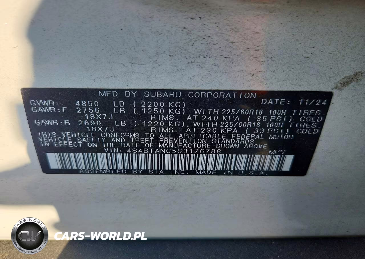 2025 Subaru Outback Limited VIN:4S4BTANC5S3176788 - 14