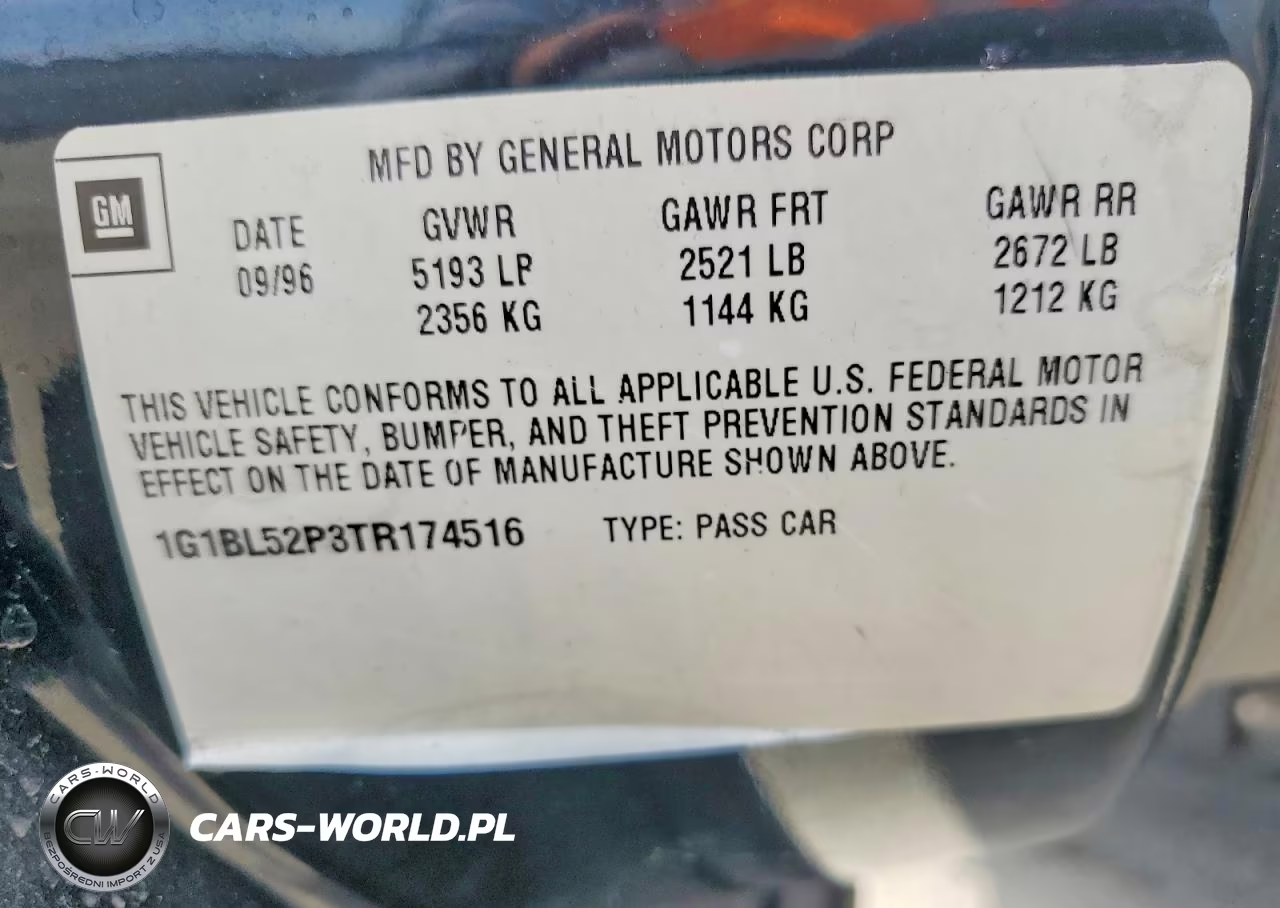1996 Chevrolet Caprice - Impala Classic Ss VIN:1G1BL52P3TR174516 - 13