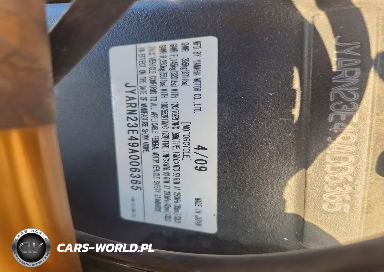2009 Yamaha Yzfr1 VIN:JYARN23E49A006365 - 10