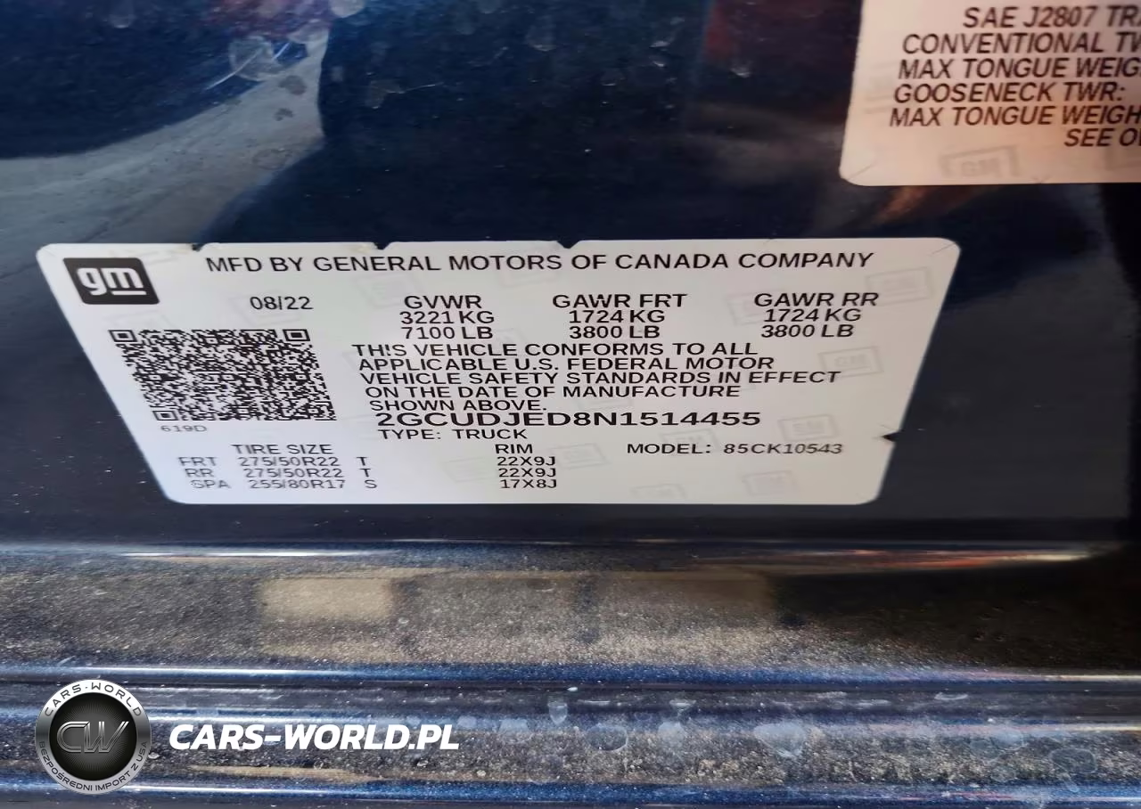 2022 Chevrolet Silverado K1500 High Country VIN:2GCUDJED8N1514455 - 12