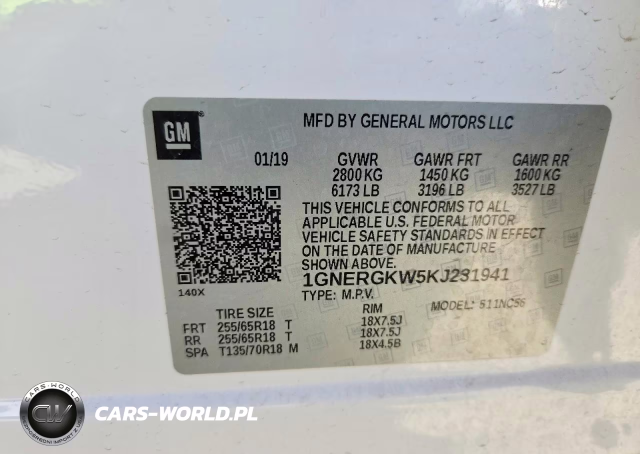 2019 Chevrolet Traverse Lt VIN:1GNERGKW5KJ231941 - 13