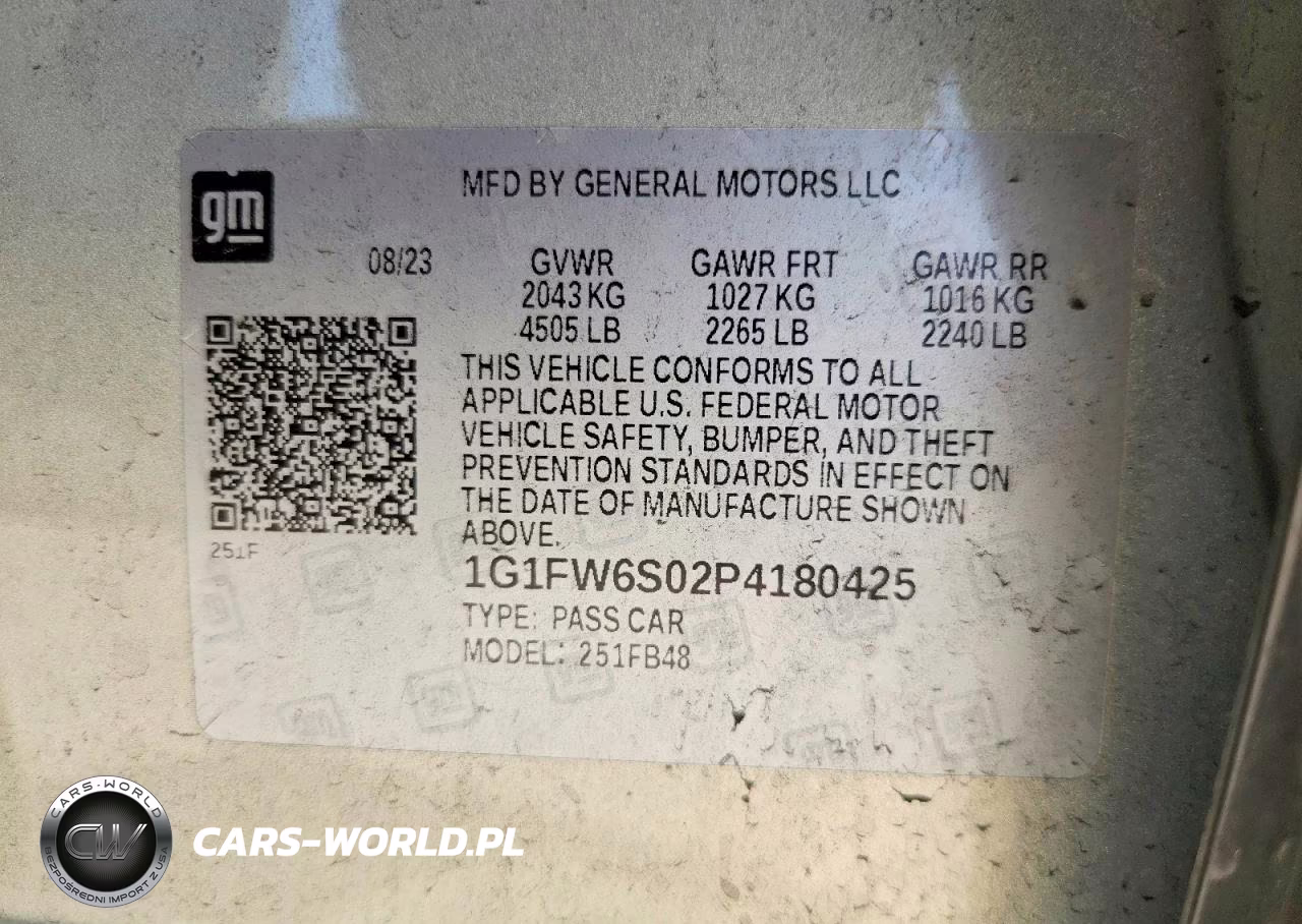 2023 Chevrolet Bolt Ev 1Lt VIN:1G1FW6S02P4180425 - 12