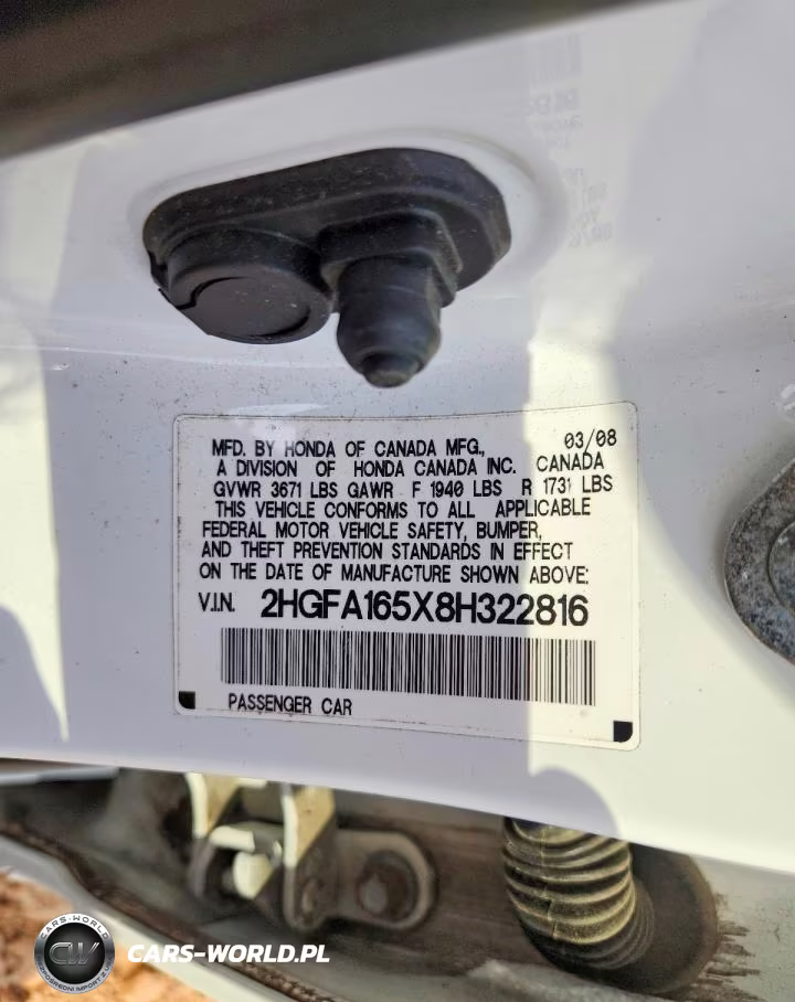2008 Honda Civic Lx VIN:2HGFA165X8H322816 - 12