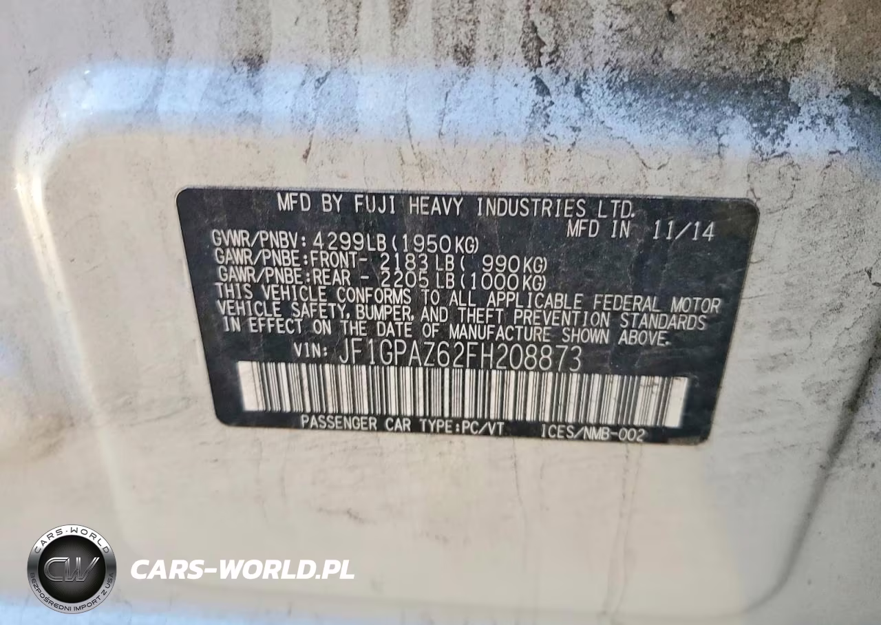 2015 Subaru Impreza Sport Limited VIN:JF1GPAZ62FH208873 - 12