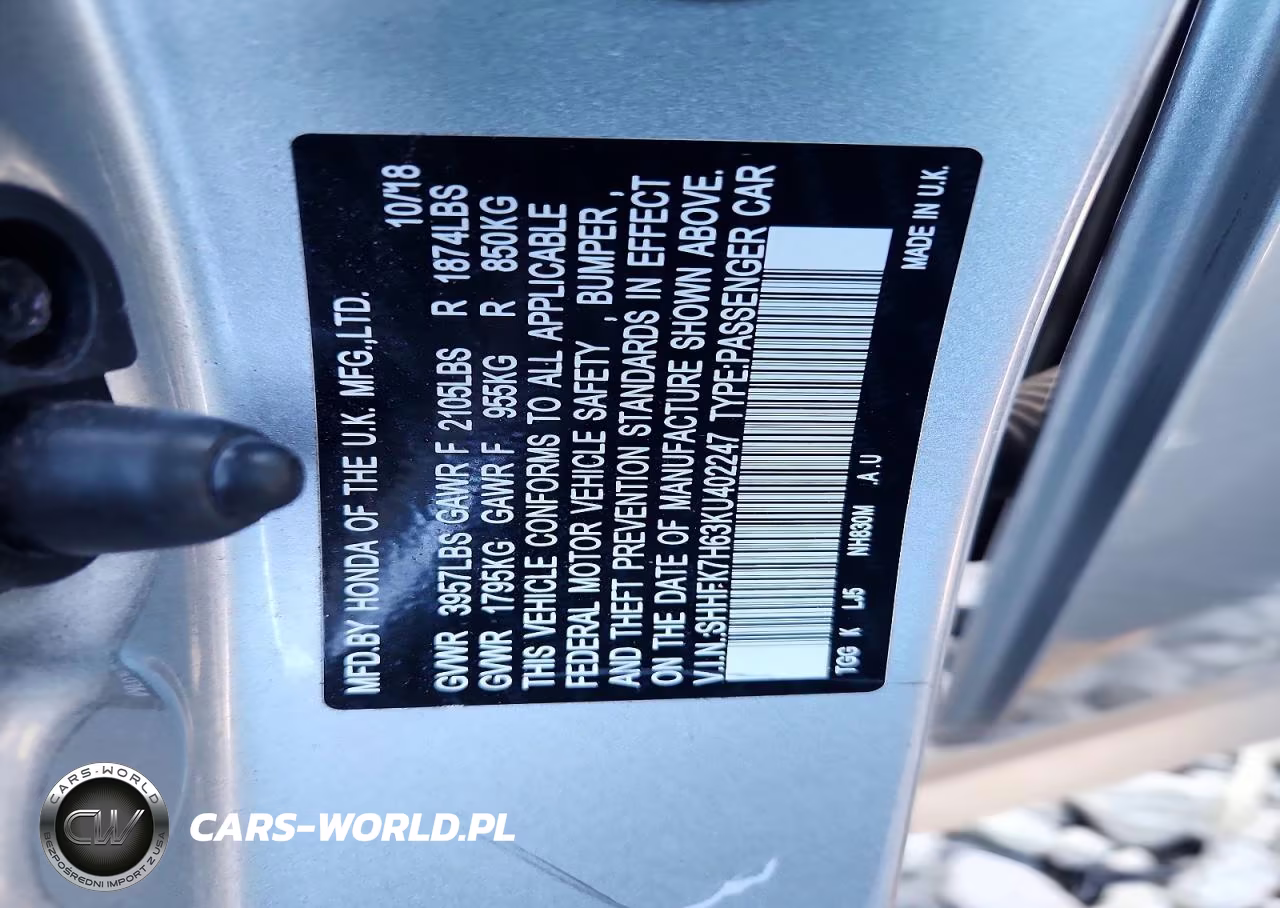 2019 Honda Civic Ex VIN:SHHFK7H63KU402247 - 12