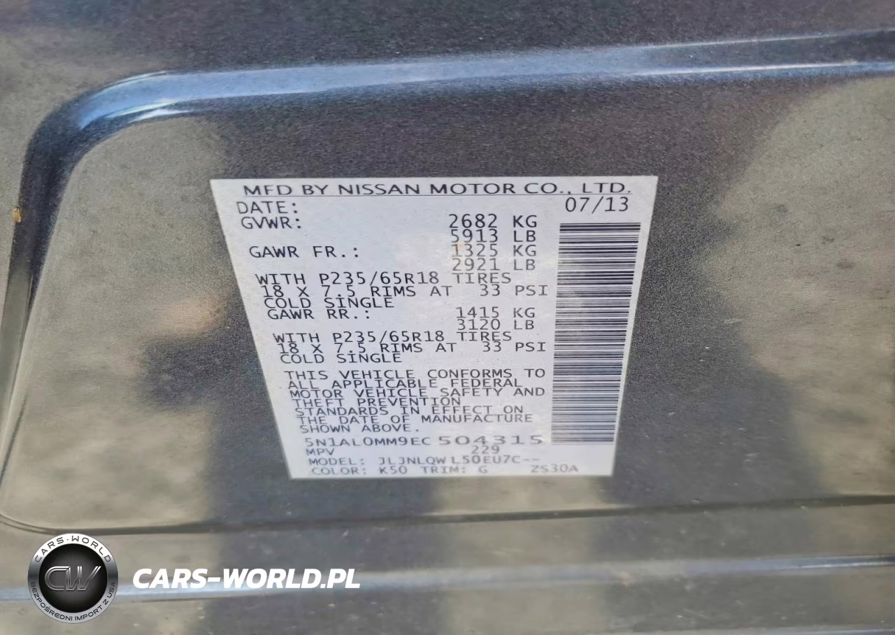 2014 Infiniti Qx60 Base VIN:5N1AL0MM9EC504315 - 13