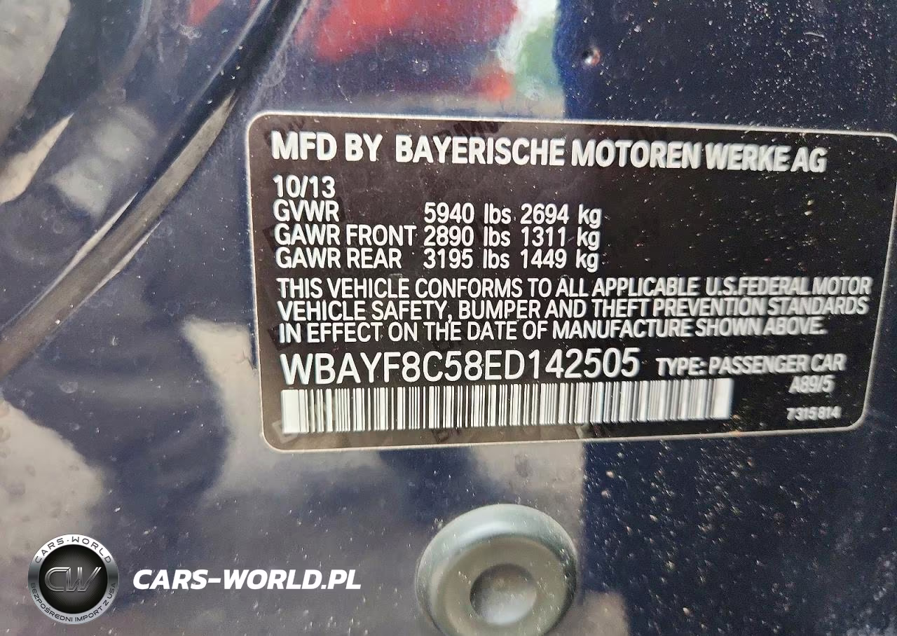 2014 BMW 750 Lxi VIN:WBAYF8C58ED142505 - 12