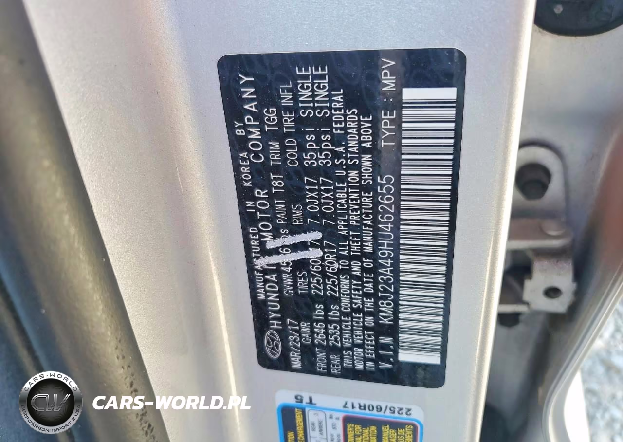2017 Hyundai Tucson Se VIN:KM8J23A49HU462655 - 13
