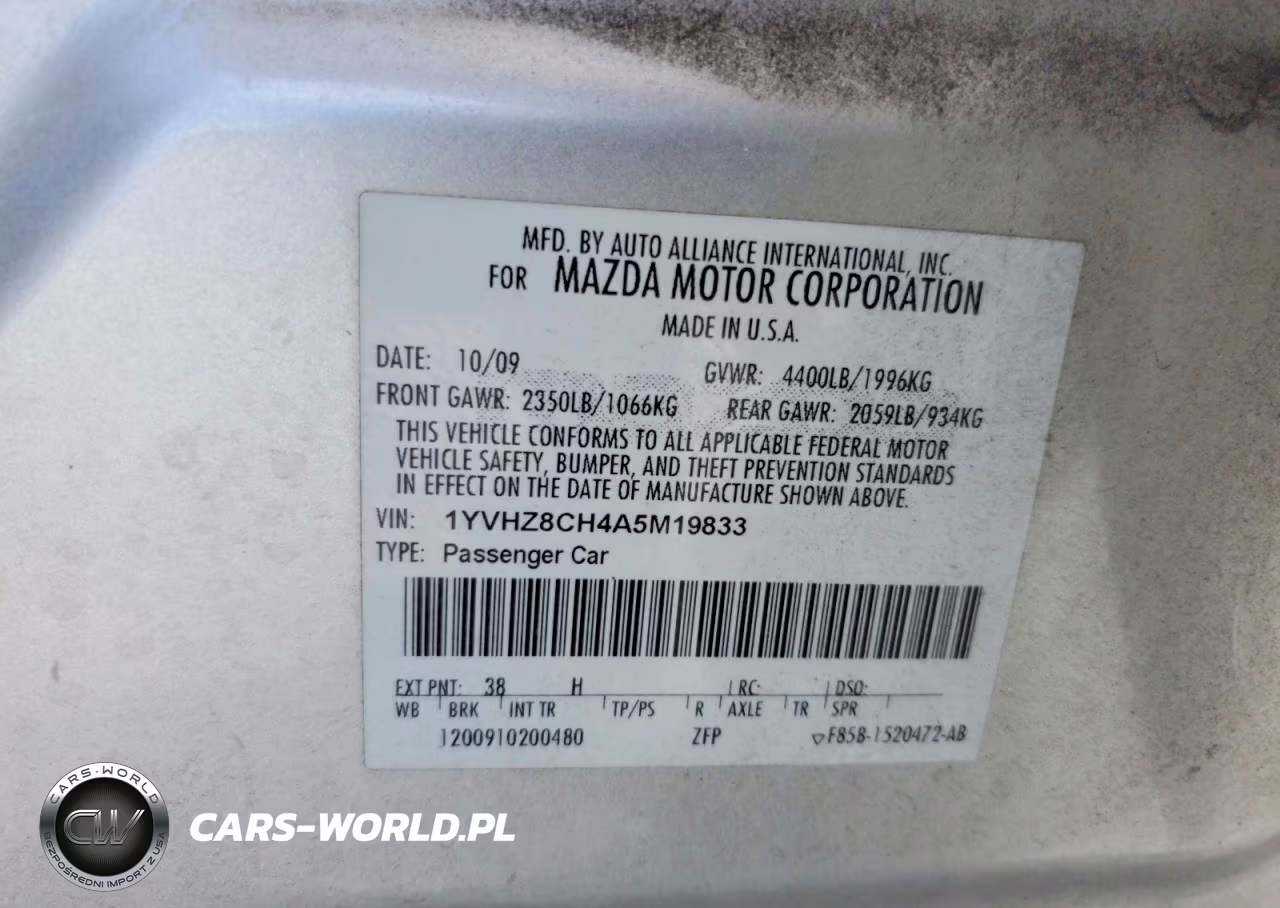 2010 Mazda 6 I VIN:1YVHZ8CH4A5M19833 - 13