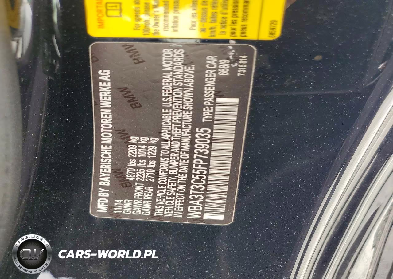2015 BMW 435 I VIN:WBA3T3C55FP739035 - 12