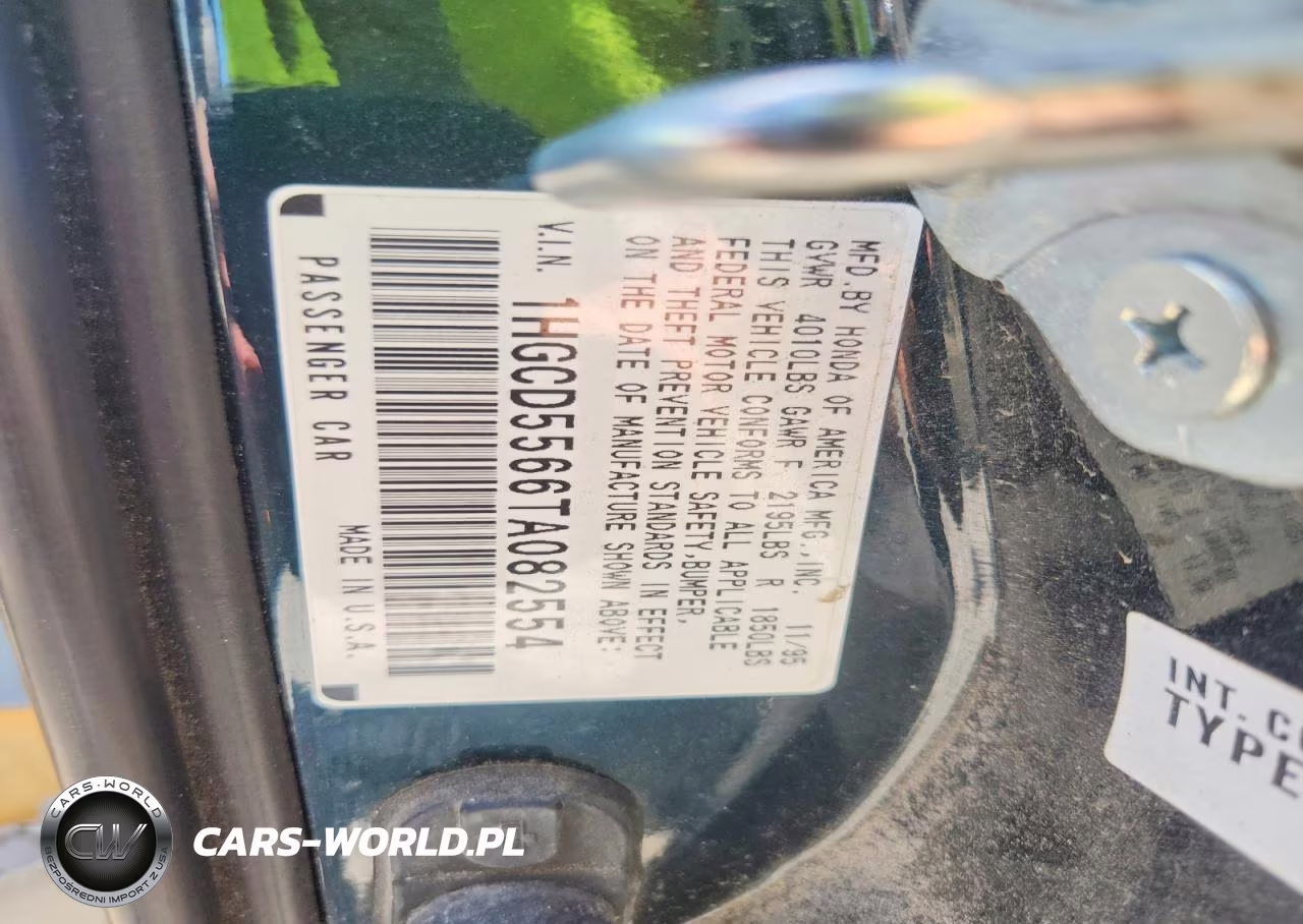 1996 Honda Accord Ex VIN:1HGCD5566TA082554 - 12