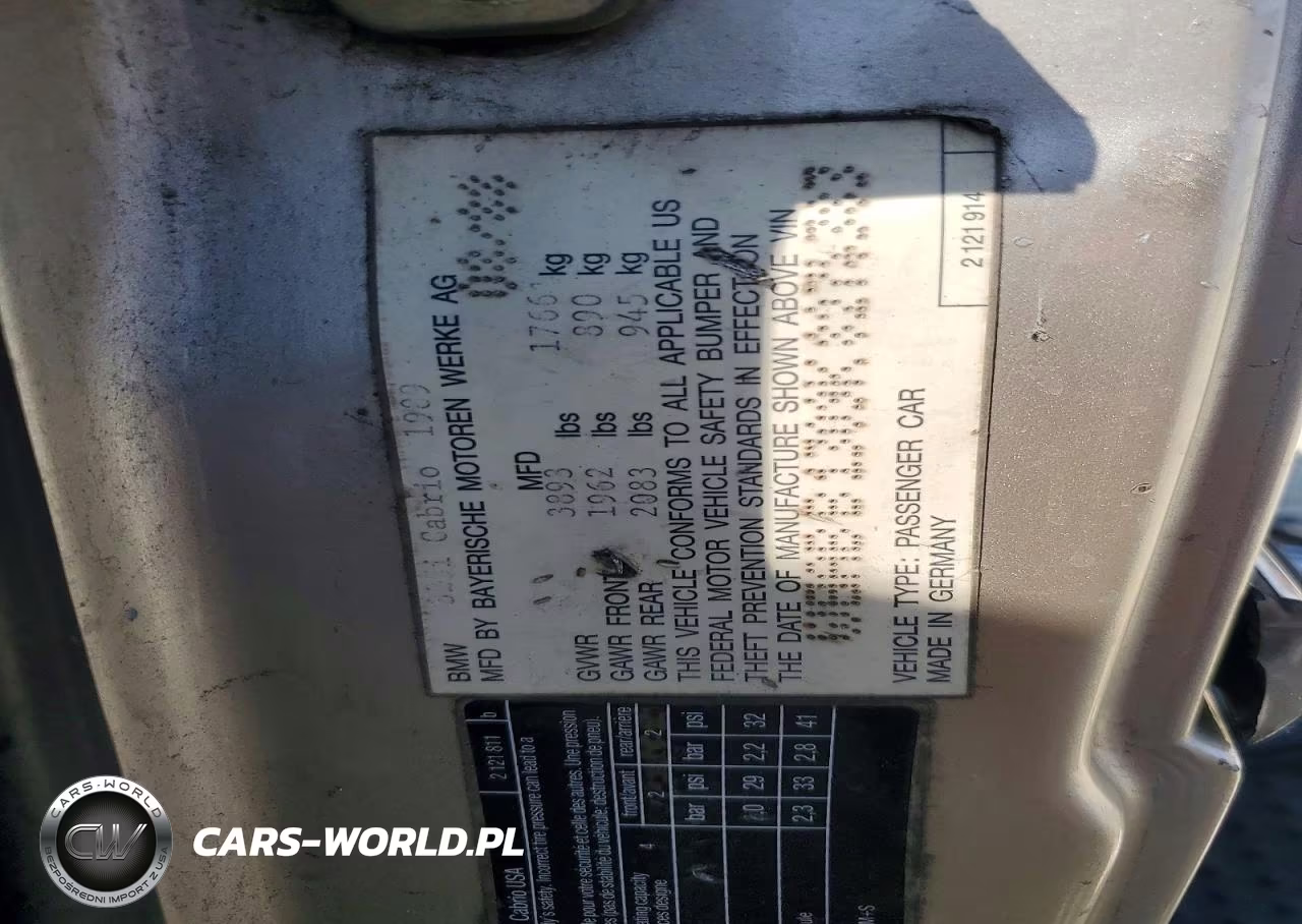 1989 BMW 325 I VIN:WBABB1309K8274383 - 12