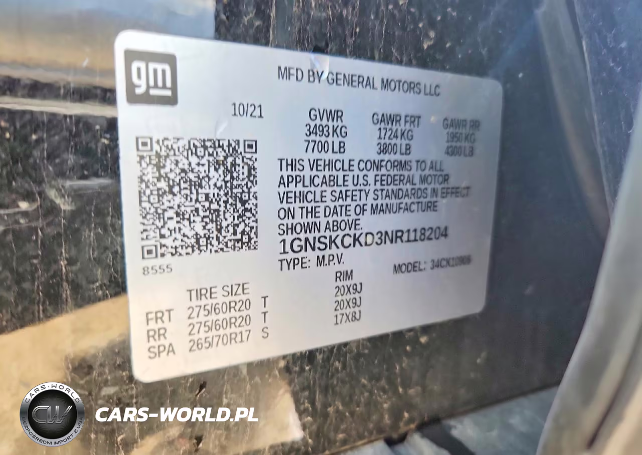 2022 Chevrolet Suburban K1500 Lt VIN:1GNSKCKD3NR118204 - 13