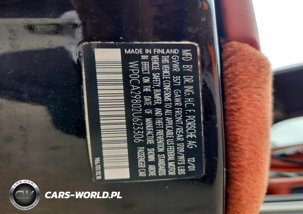2002 Porsche Boxster VIN:WP0CA29802U623306 - 12