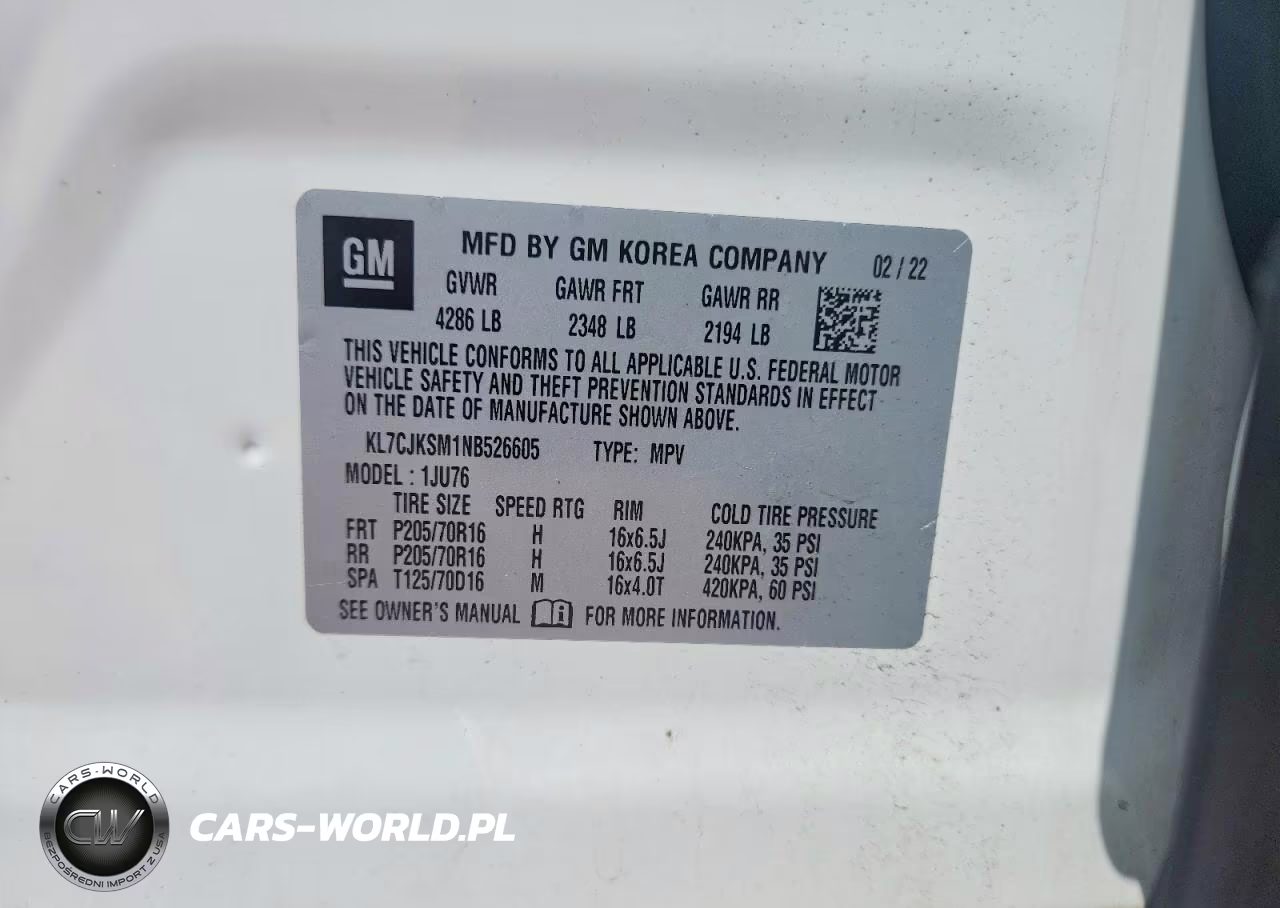 2022 Chevrolet Trax Ls VIN:KL7CJKSM1NB526605 - 13