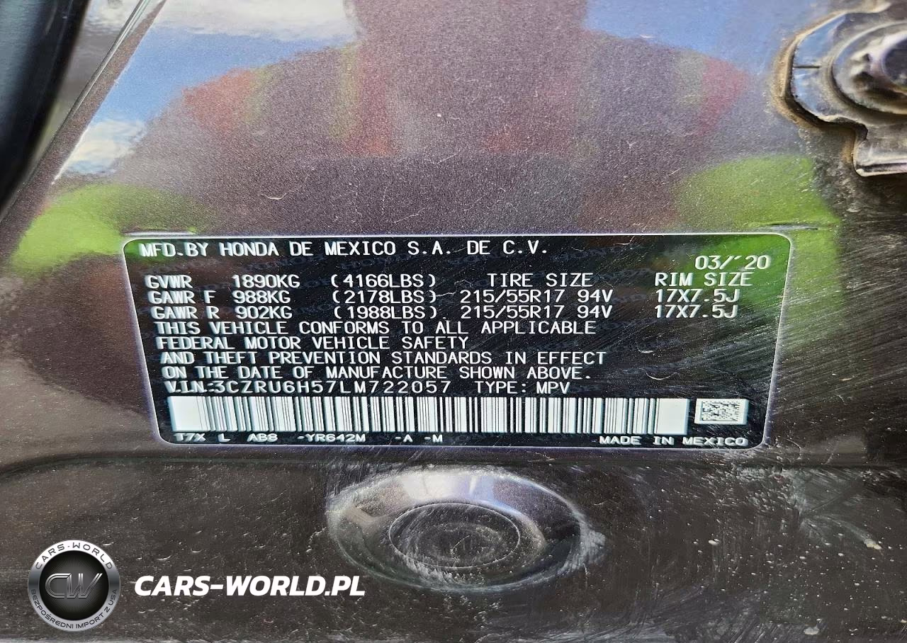 2020 Honda Hr-V Ex VIN:3CZRU6H57LM722057 - 14