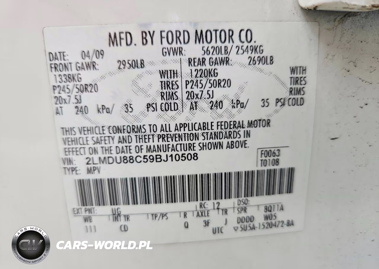 2009 Lincoln Mkx VIN:2LMDU88C59BJ10508 - 13
