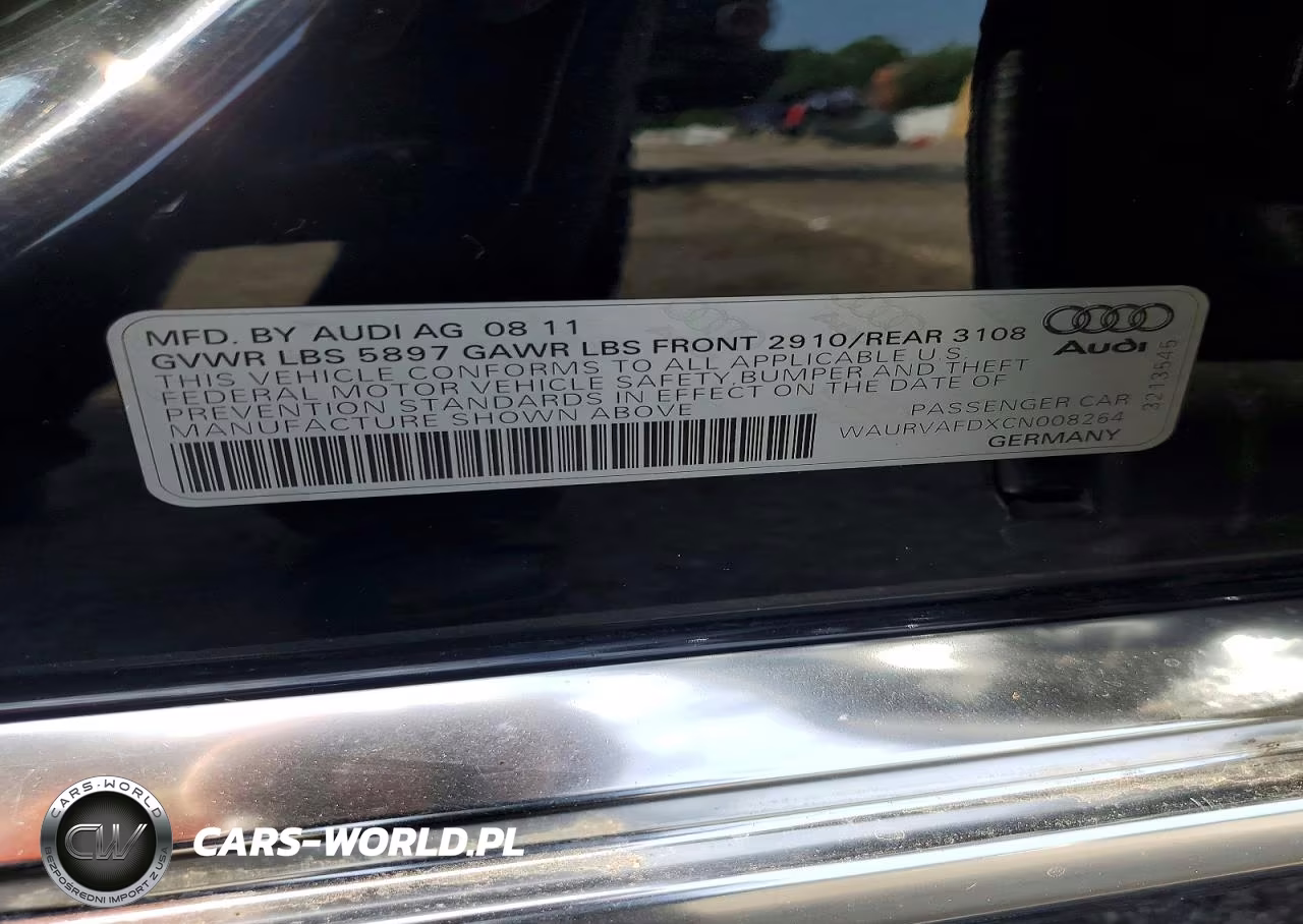 2012 Audi A8 L Quattro VIN:WAURVAFDXCN008264 - 12